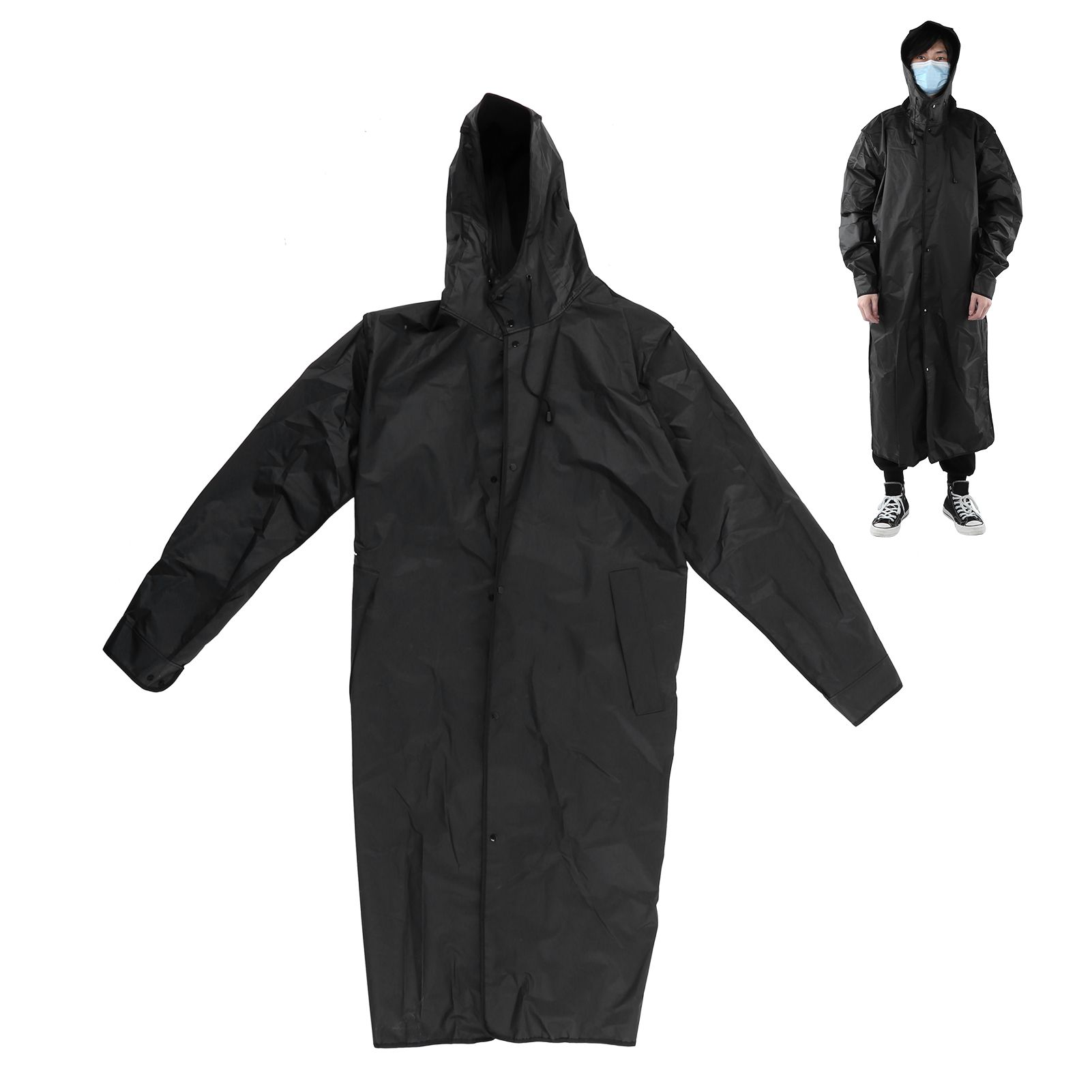 Hooded Raincoat Portable EVA Waterproof Outdoor Rainwear for Camping Hiking view 8