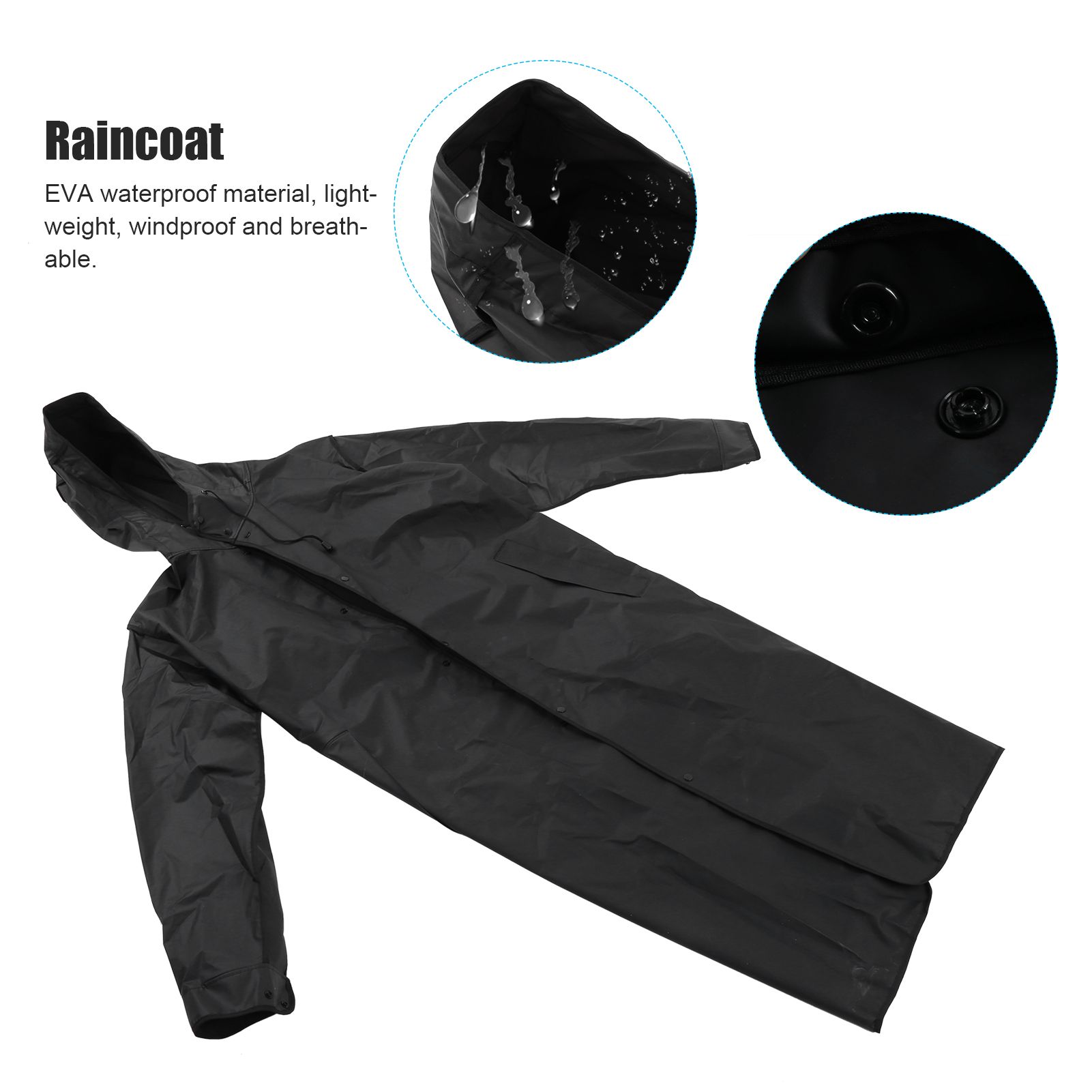Hooded Raincoat Portable EVA Waterproof Outdoor Rainwear for Camping Hiking view 15