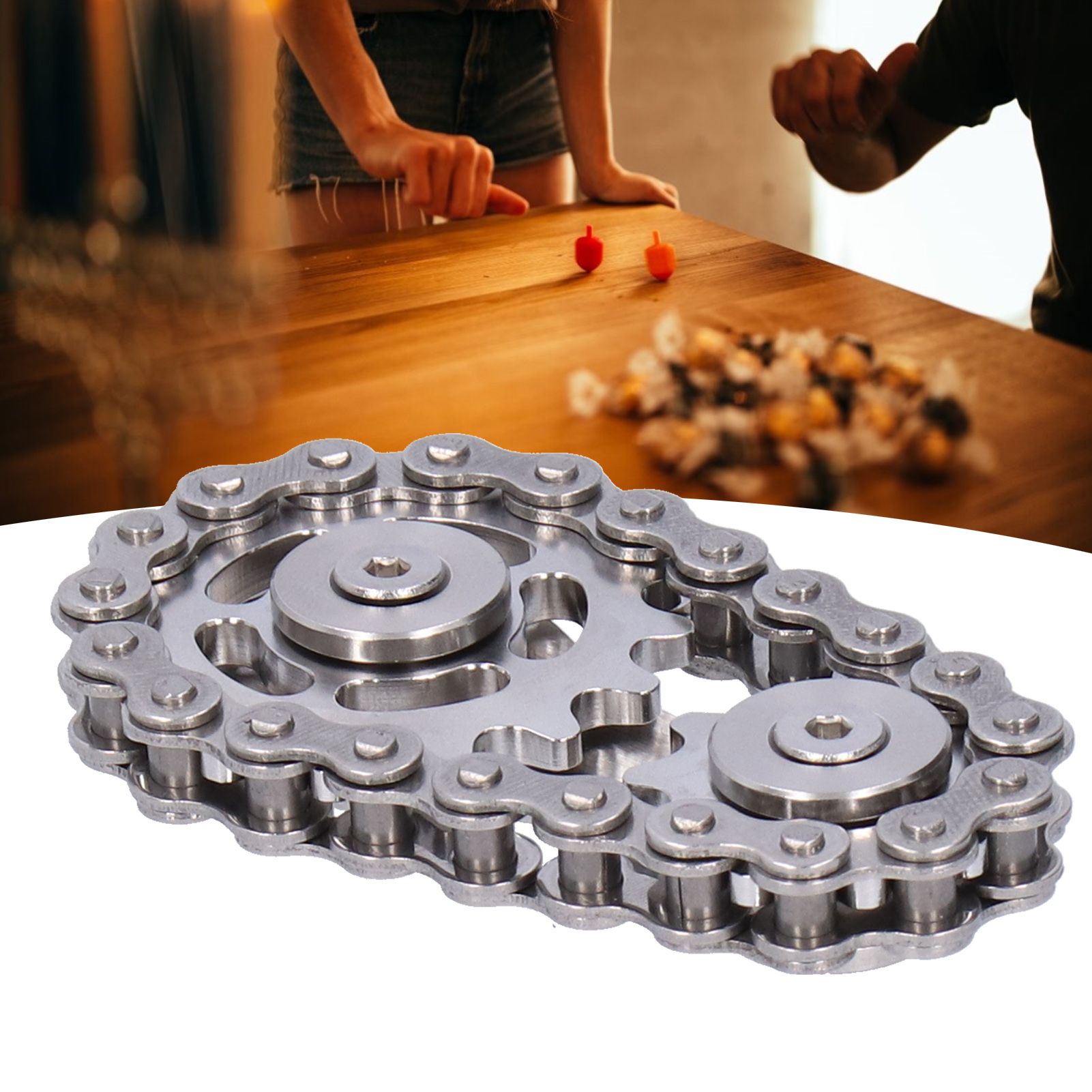 Gyroscope Sprockets Chains Flywheel Stress Relief Decompression Toys for Kids view 10