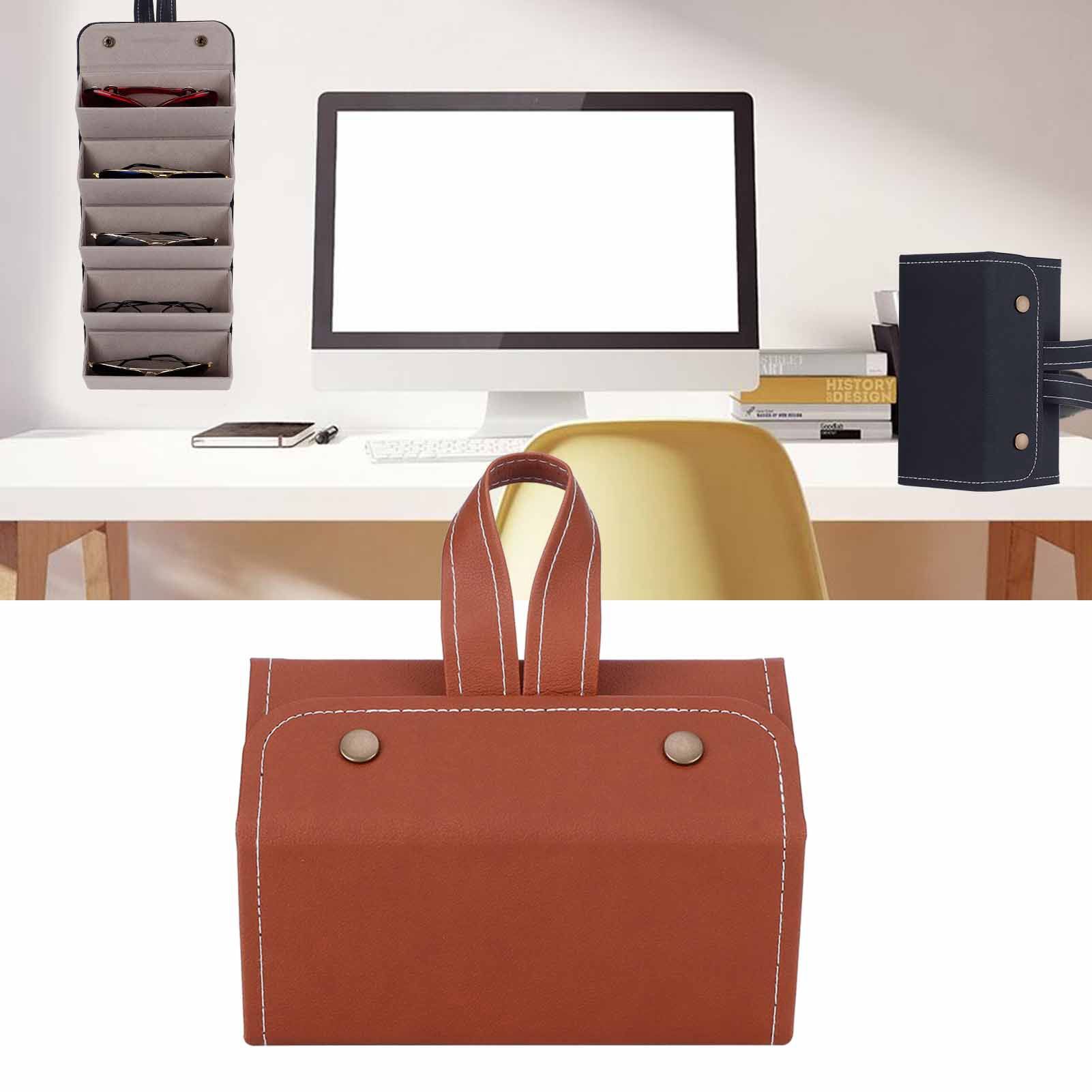 5‑Slot Travel Sunglasses Organizer Eyeglasses Storage Case Box Hanging Glasses view 9