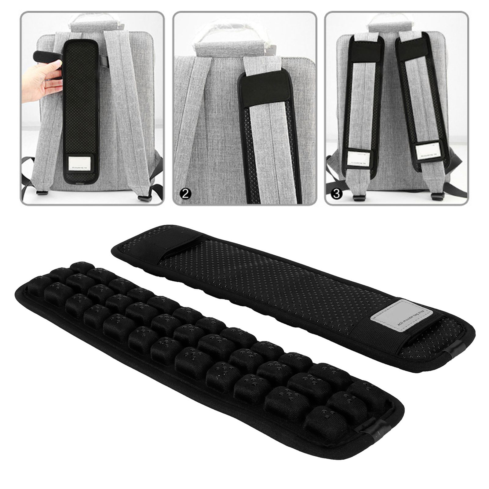 2Pcs Infrared Shoulder Strap Pad Detachable Backpack Decompression Belt view 9
