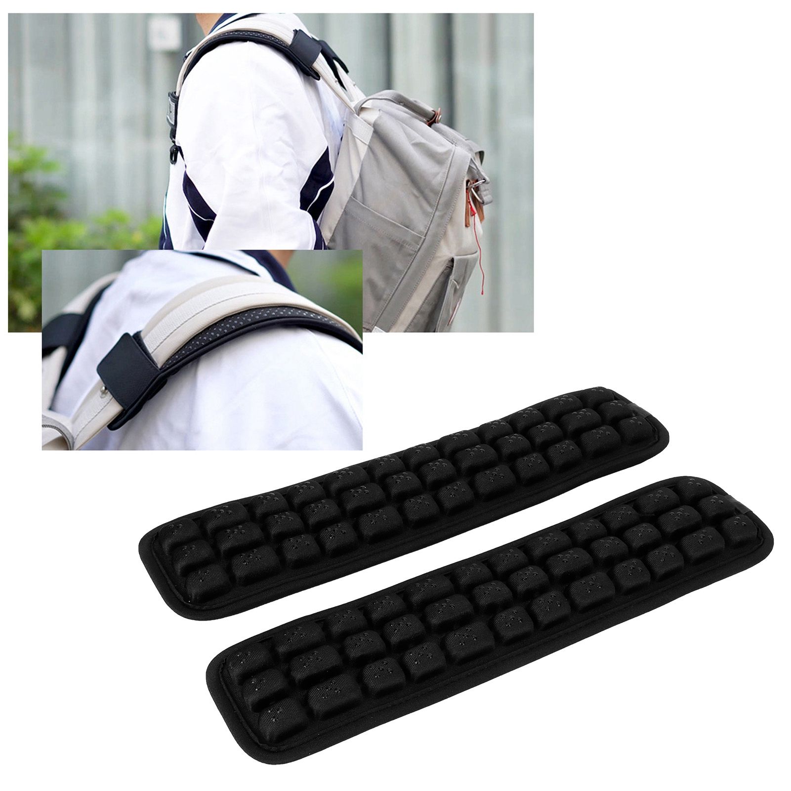 2Pcs Infrared Shoulder Strap Pad Detachable Backpack Decompression Belt view 10