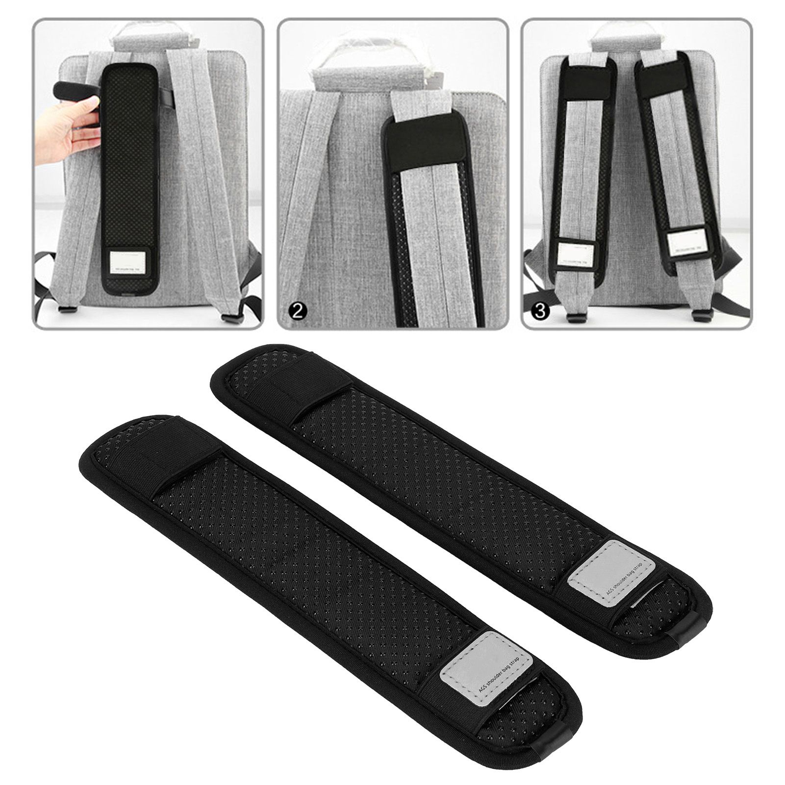 2Pcs Infrared Shoulder Strap Pad Detachable Backpack Decompression Belt view 9