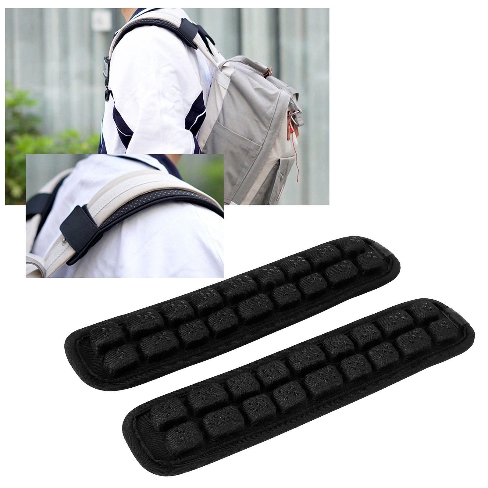 2Pcs Infrared Shoulder Strap Pad Detachable Backpack Decompression Belt view 10