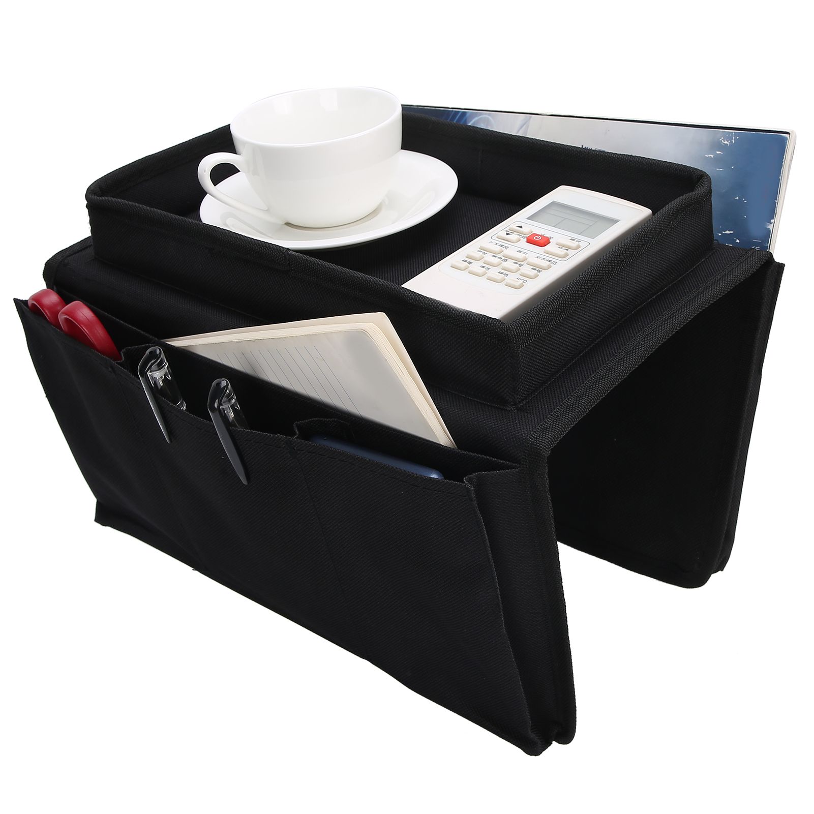 4 Pockets Sofa Armrest TV Remote Control Organizer Armchair Couch Bag with Cup view 14