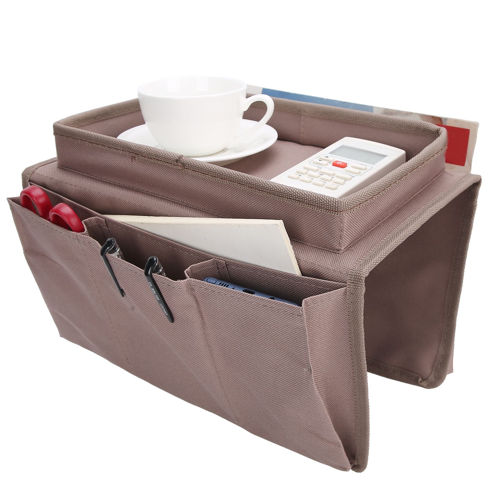 4 Pockets Sofa Armrest TV Remote Control Organizer Armchair Couch Bag with Cup view 14