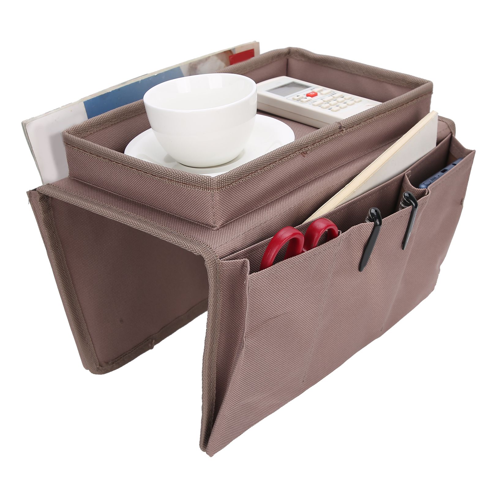 4 Pockets Sofa Armrest TV Remote Control Organizer Armchair Couch Bag with Cup view 15