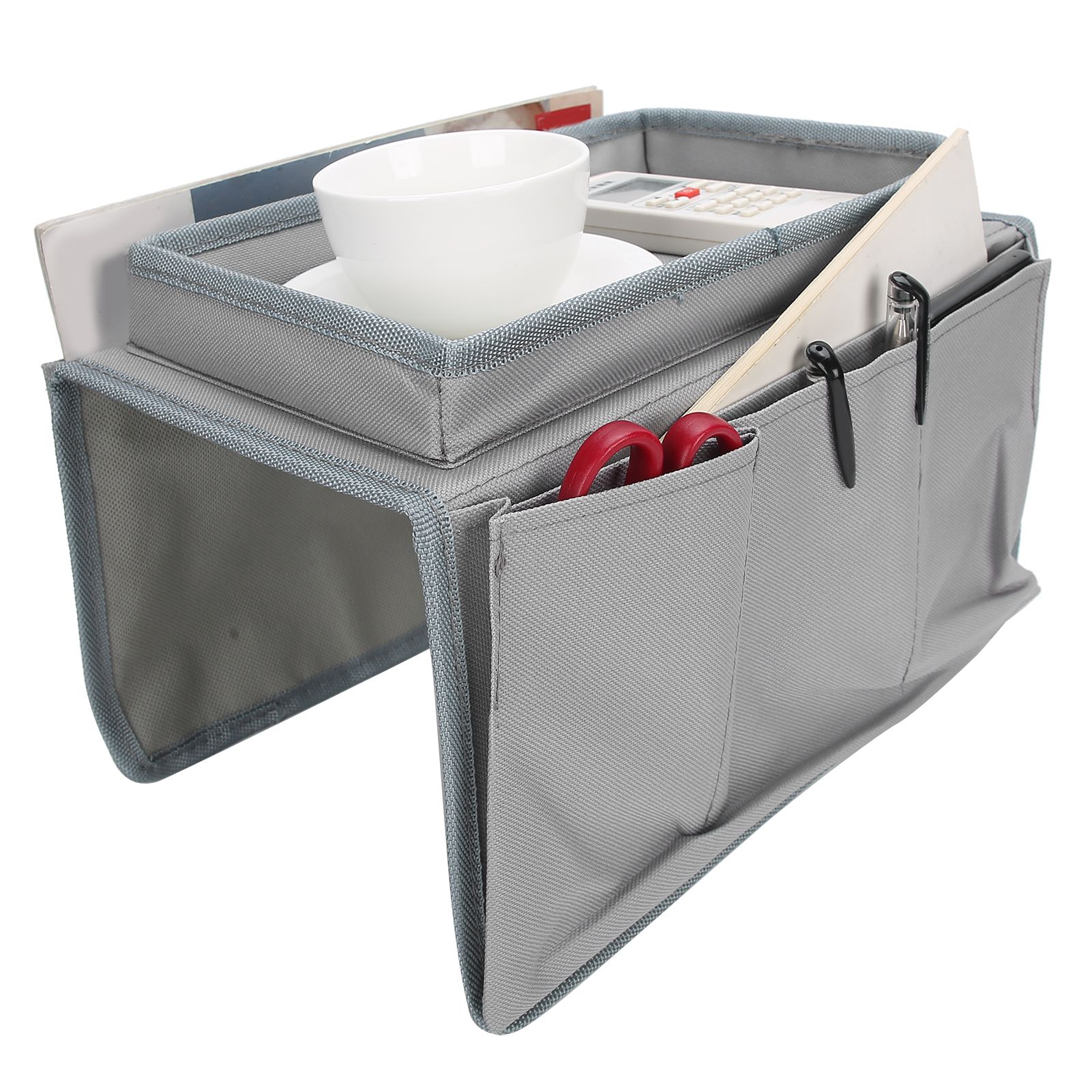 4 Pockets Sofa Armrest TV Remote Control Organizer Armchair Couch Bag with Cup view 8