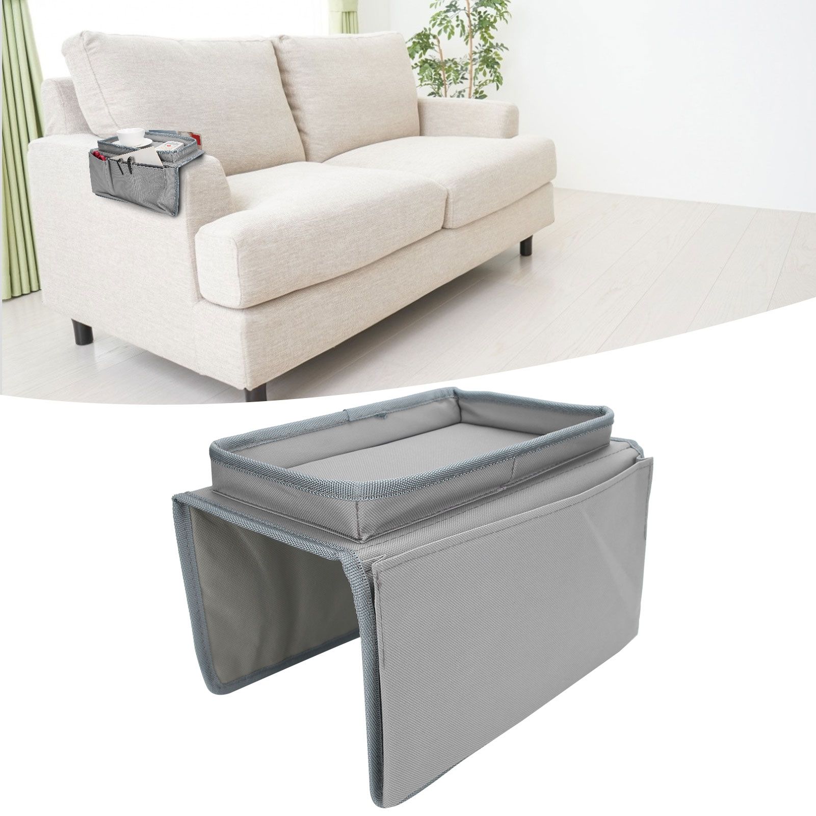 4 Pockets Sofa Armrest TV Remote Control Organizer Armchair Couch Bag with Cup view 10