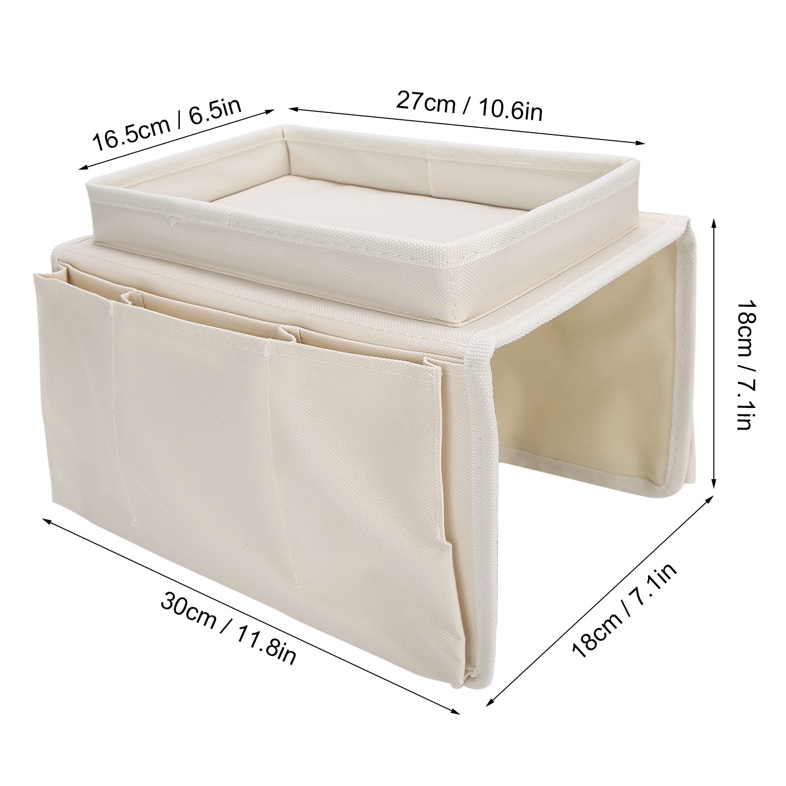 4 Pockets Sofa Armrest TV Remote Control Organizer Armchair Couch Bag with Cup view 11