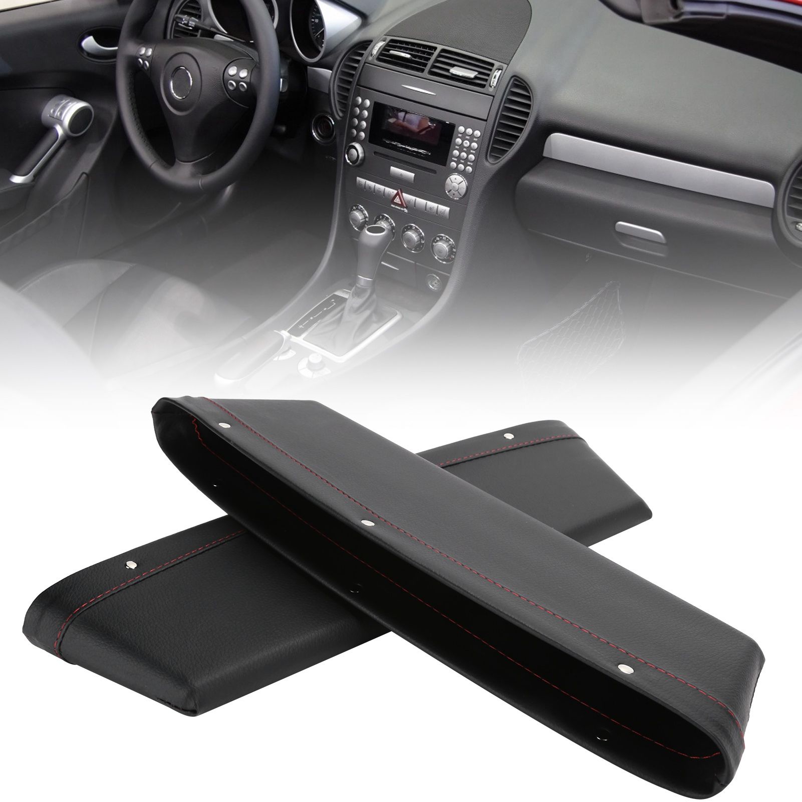 2Pcs Car Seat Slit Organizer Storage Pockets Bag Side Holder for Phone Money view 10