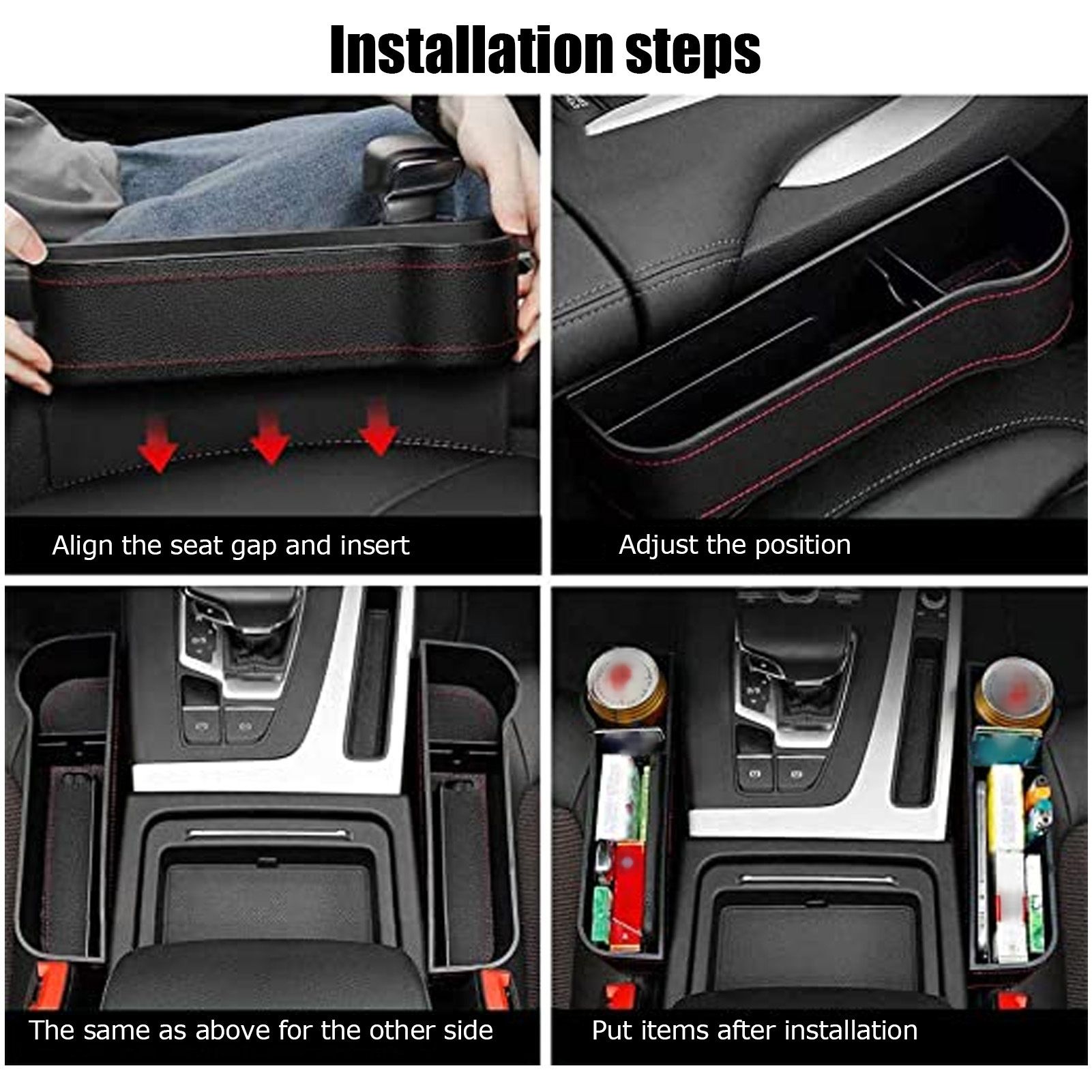 Car Seat Gaps Organizer Multifunctional Storage Box Water Cup Holder Car view 12
