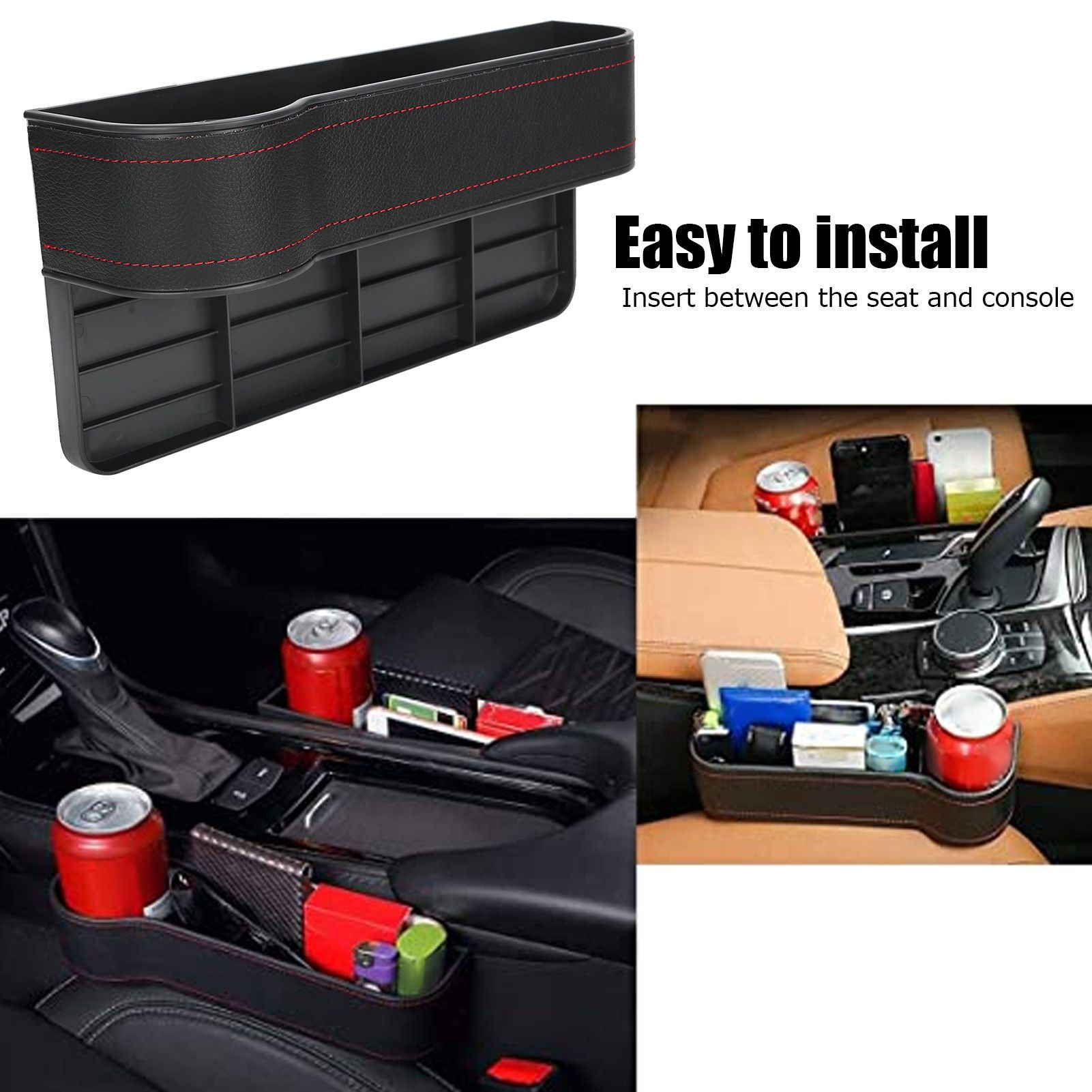 Car Seat Gaps Organizer Multifunctional Storage Box Water Cup Holder Car view 14