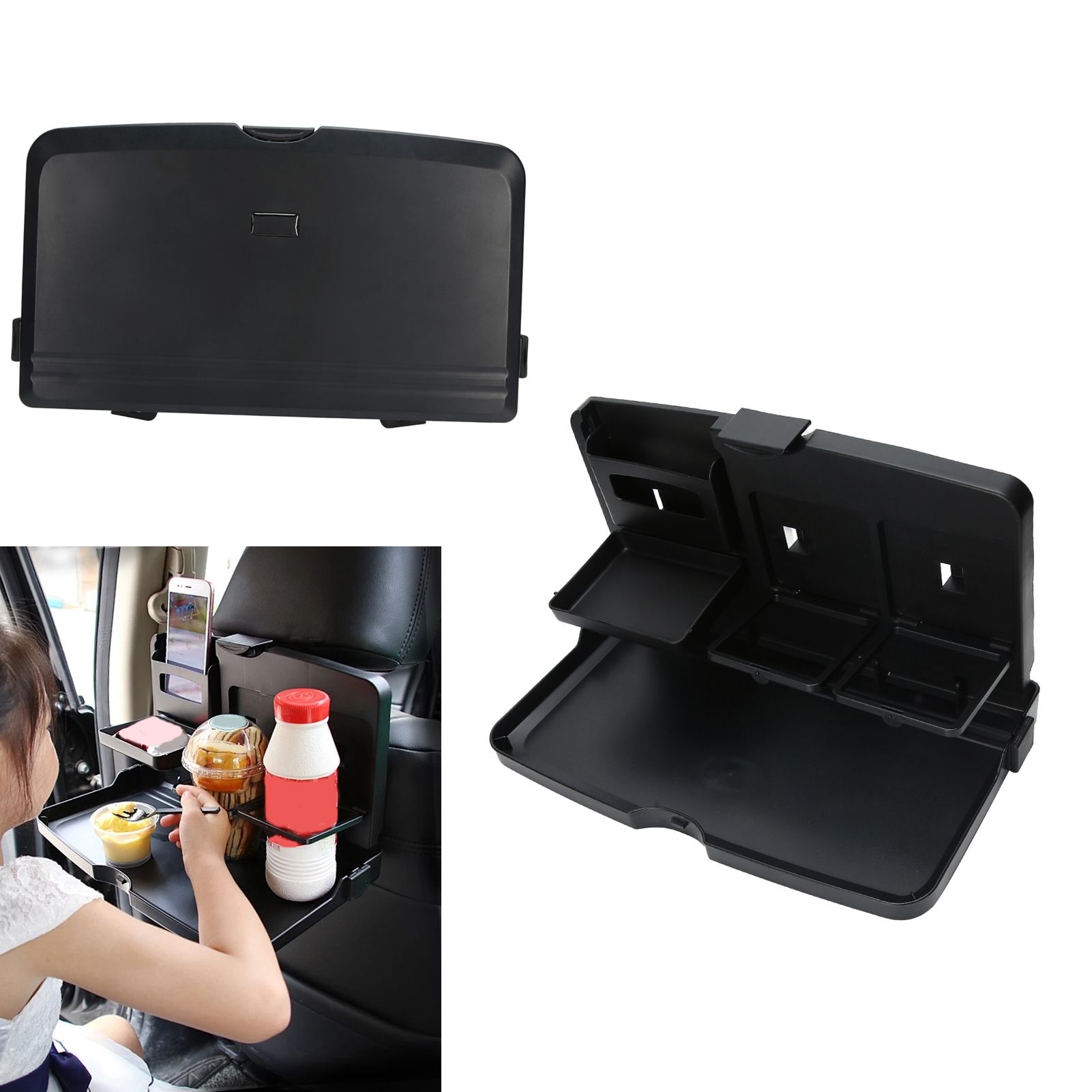Car Food Tray Multi‑Functional Portable Folding Car Vehicle Seat Food Meal view 10