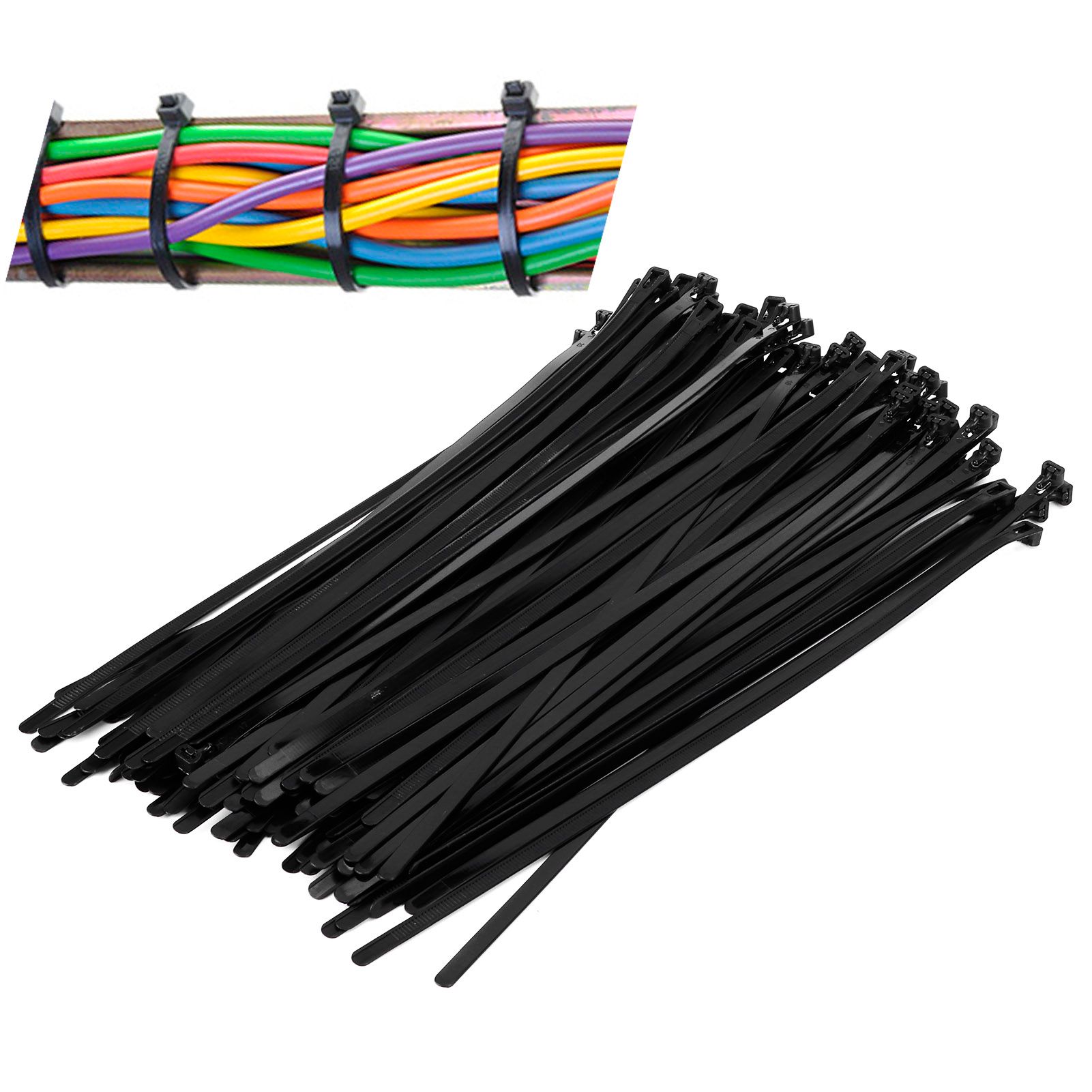 100Pcs Cable Ties Multiple Use Fastener Thick Thin Nylon Zip Wraps Supplies 8 view 9