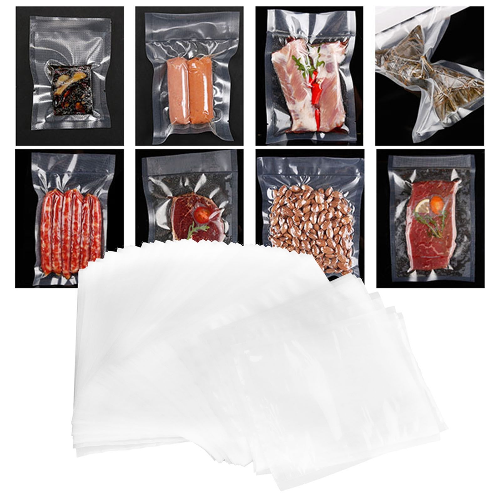 100Pcs Vacuum Sealer Storage Bags Universal Leakproof Food Saving Bag Kitchen view 9