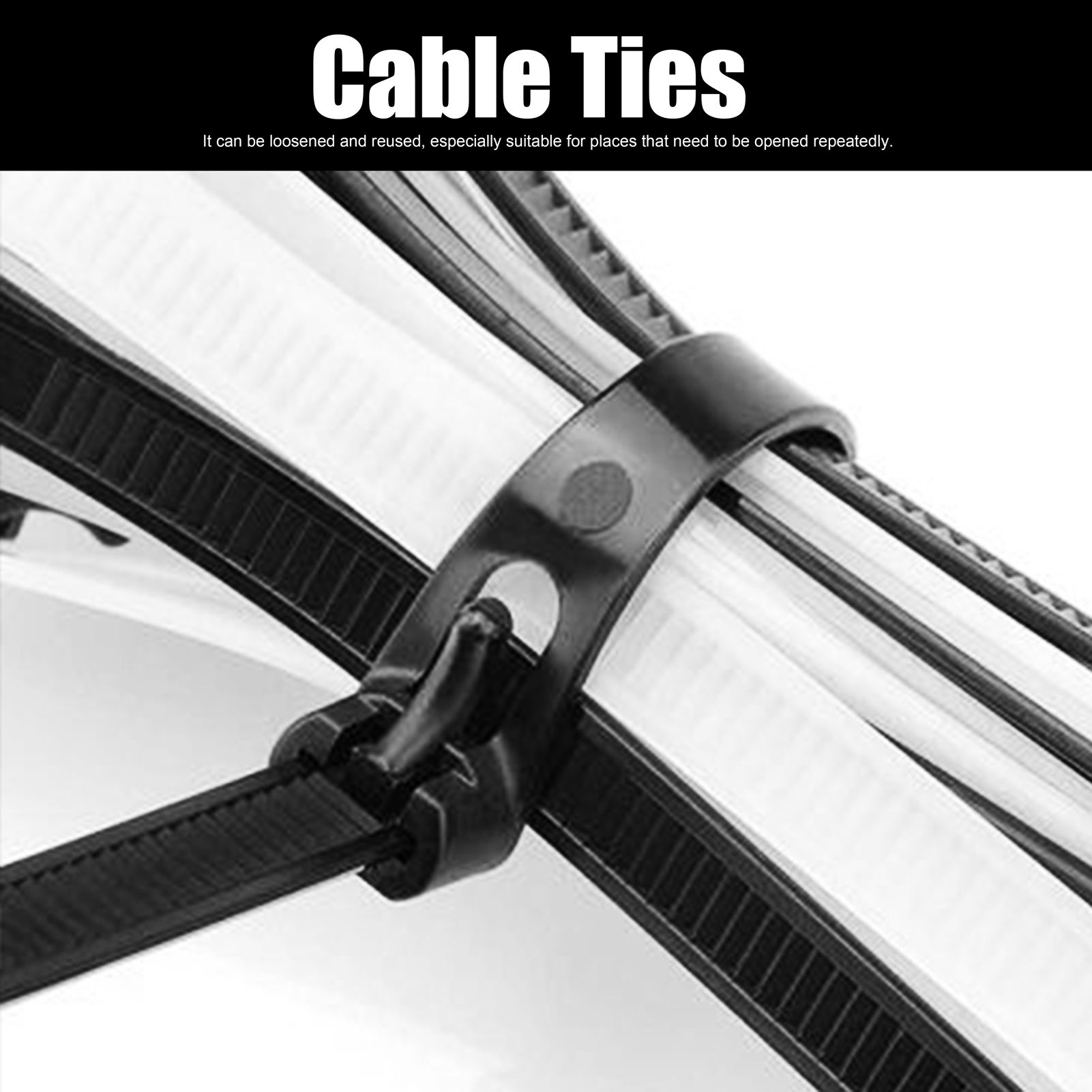 300PCS Cable Ties Multi Size Long Zip Ties for Home Office Garden Fastener view 14