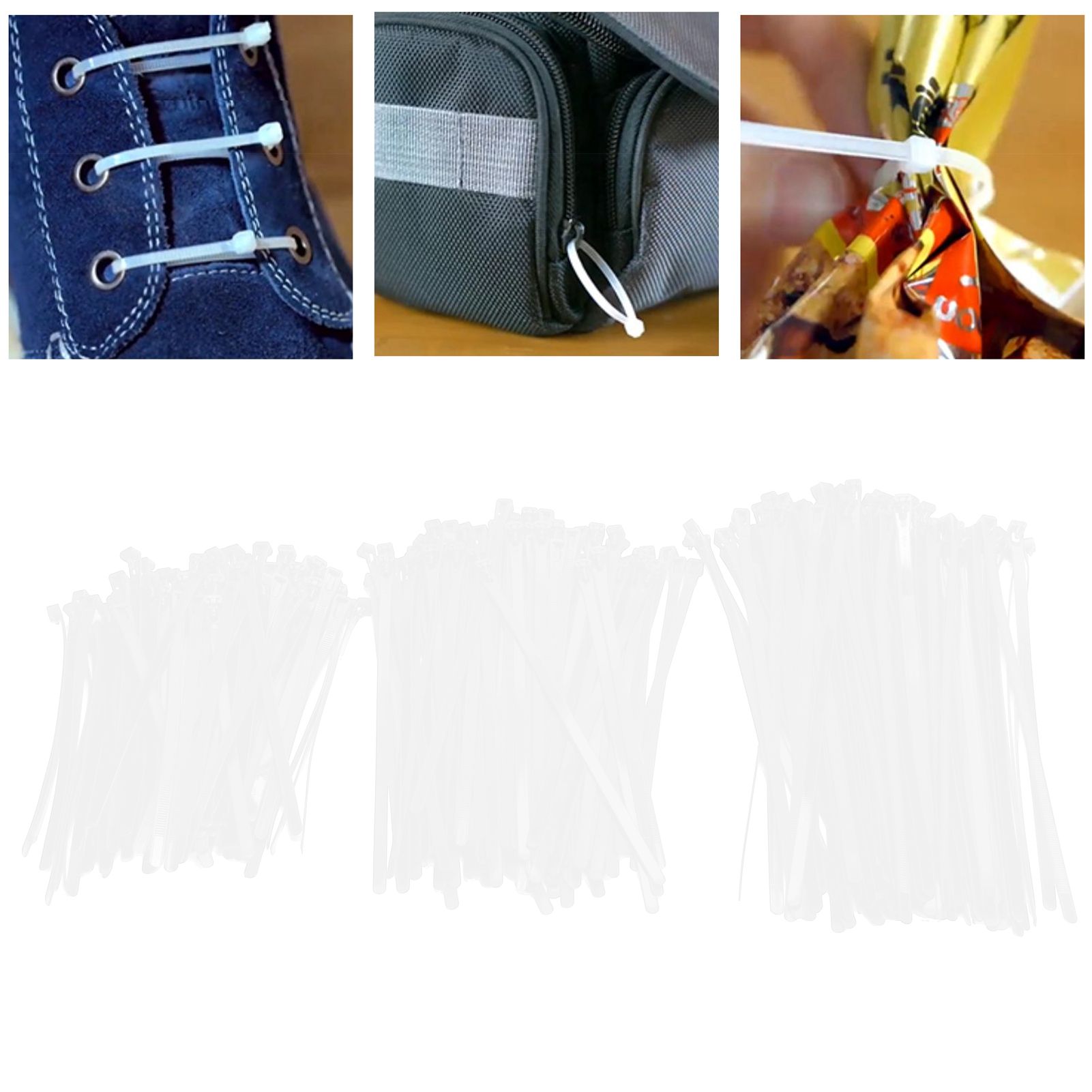 300PCS Cable Ties Multi Size Long Zip Ties for Home Office Garden Fastener view 9