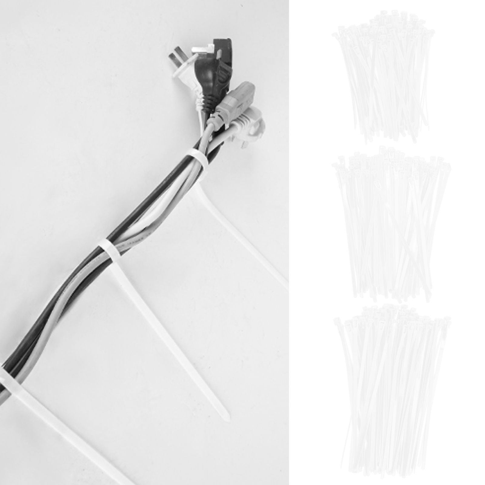 300PCS Cable Ties Multi Size Long Zip Ties for Home Office Garden Fastener view 10