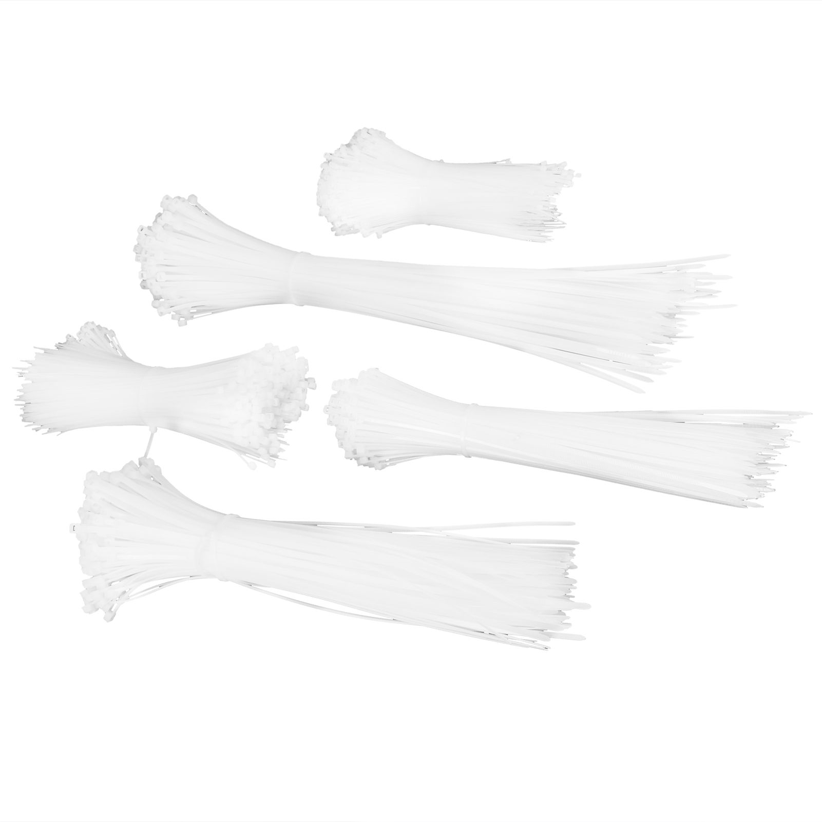 5Packs Cable Ties Zip Wraps Set Disposable Nylon Wire Cord Strap Fastener view 2