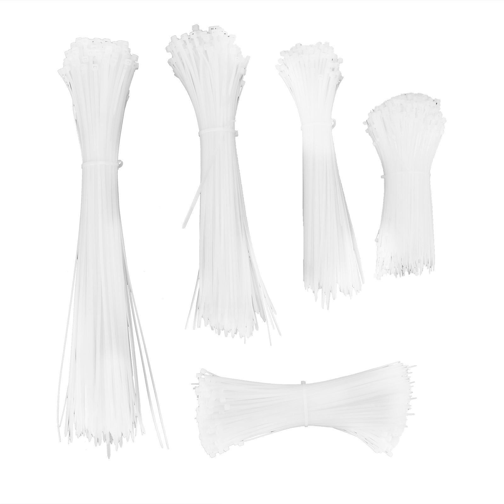 5Packs Cable Ties Zip Wraps Set Disposable Nylon Wire Cord Strap Fastener view 3
