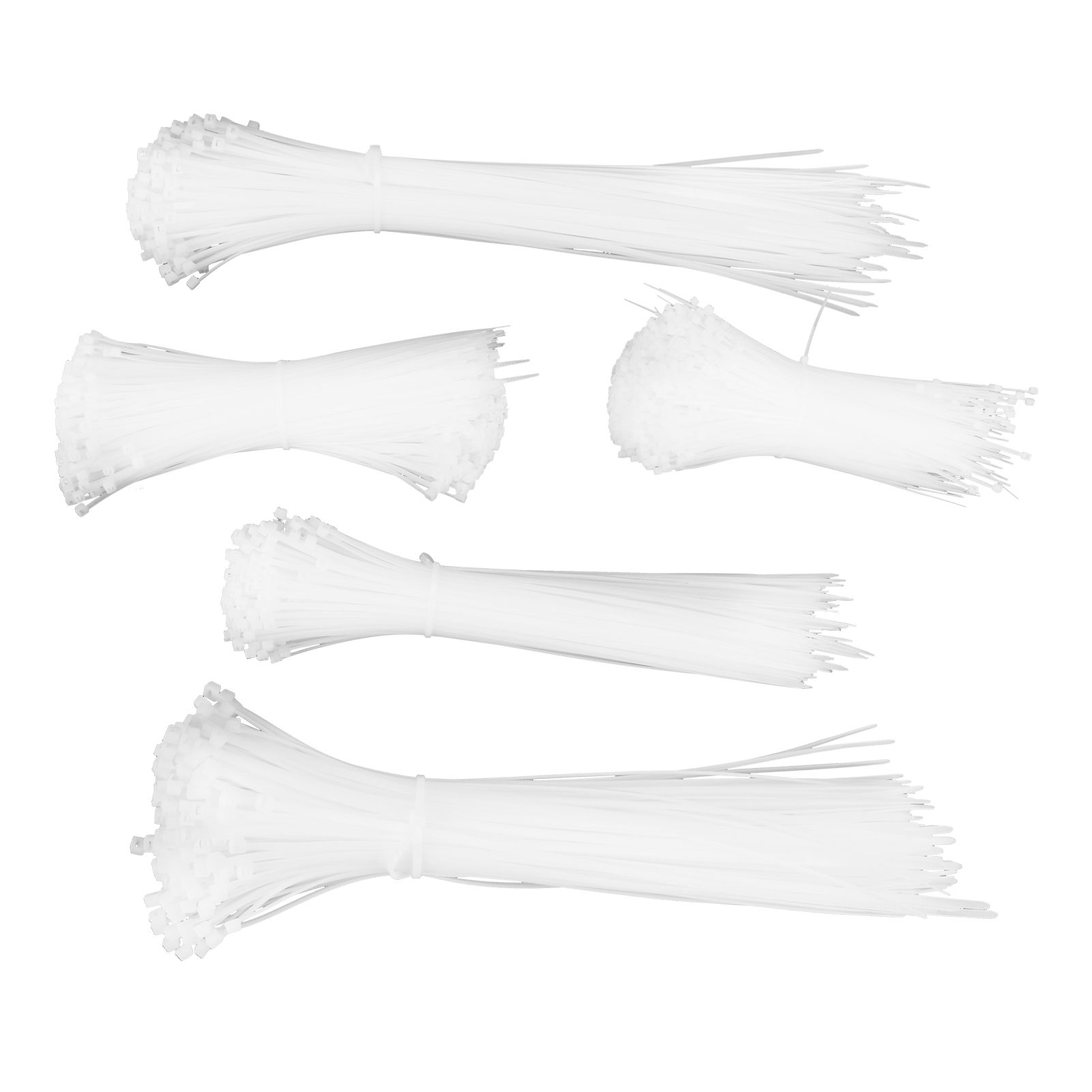 5Packs Cable Ties Zip Wraps Set Disposable Nylon Wire Cord Strap Fastener view 7