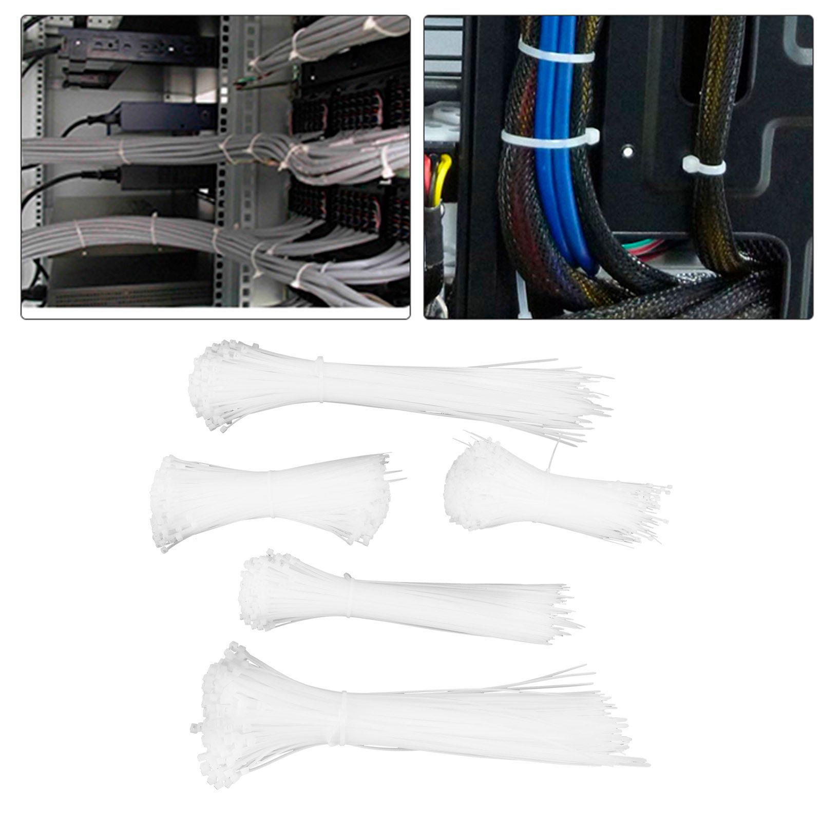 5Packs Cable Ties Zip Wraps Set Disposable Nylon Wire Cord Strap Fastener view 10