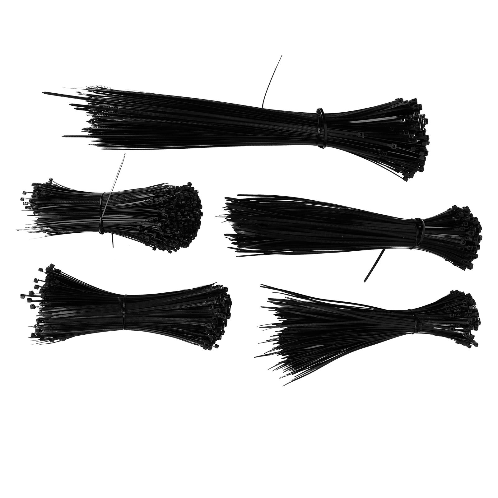 5Packs Cable Ties Zip Wraps Set Disposable Nylon Wire Cord Strap Fastener view 4