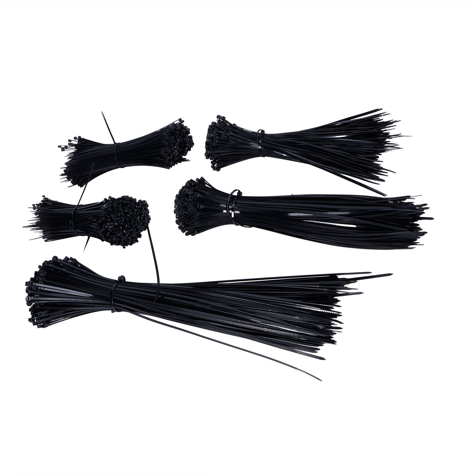 5Packs Cable Ties Zip Wraps Set Disposable Nylon Wire Cord Strap Fastener view 5