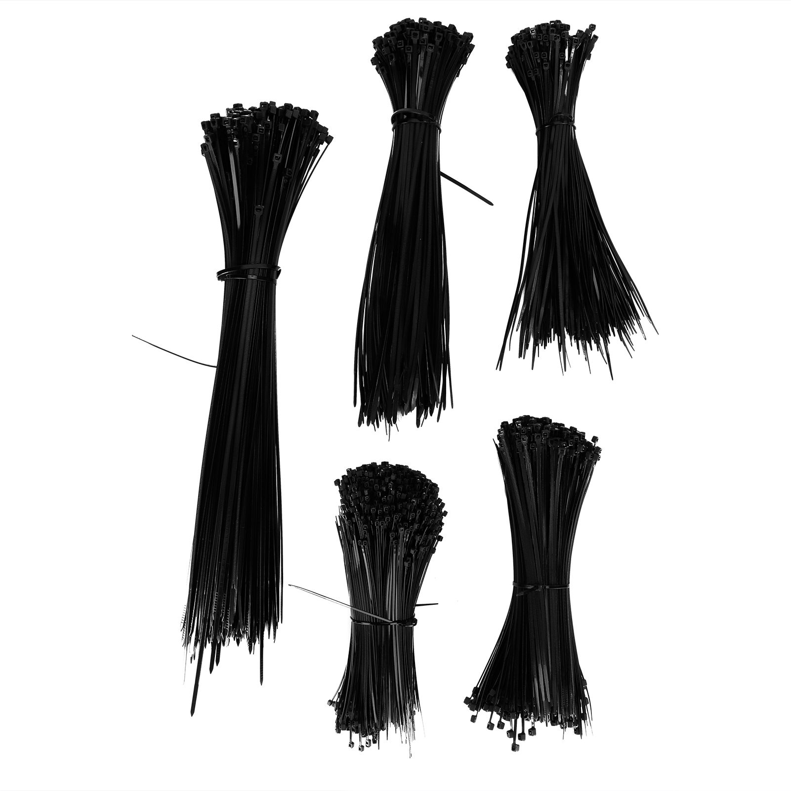 5Packs Cable Ties Zip Wraps Set Disposable Nylon Wire Cord Strap Fastener view 8
