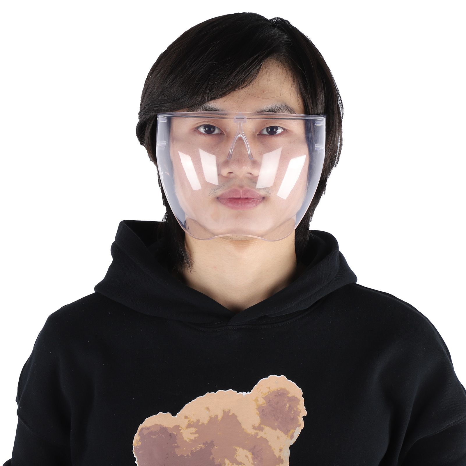 Anti-Fog Transparent Face Shield Full Face Covering Protective Visor for view 7