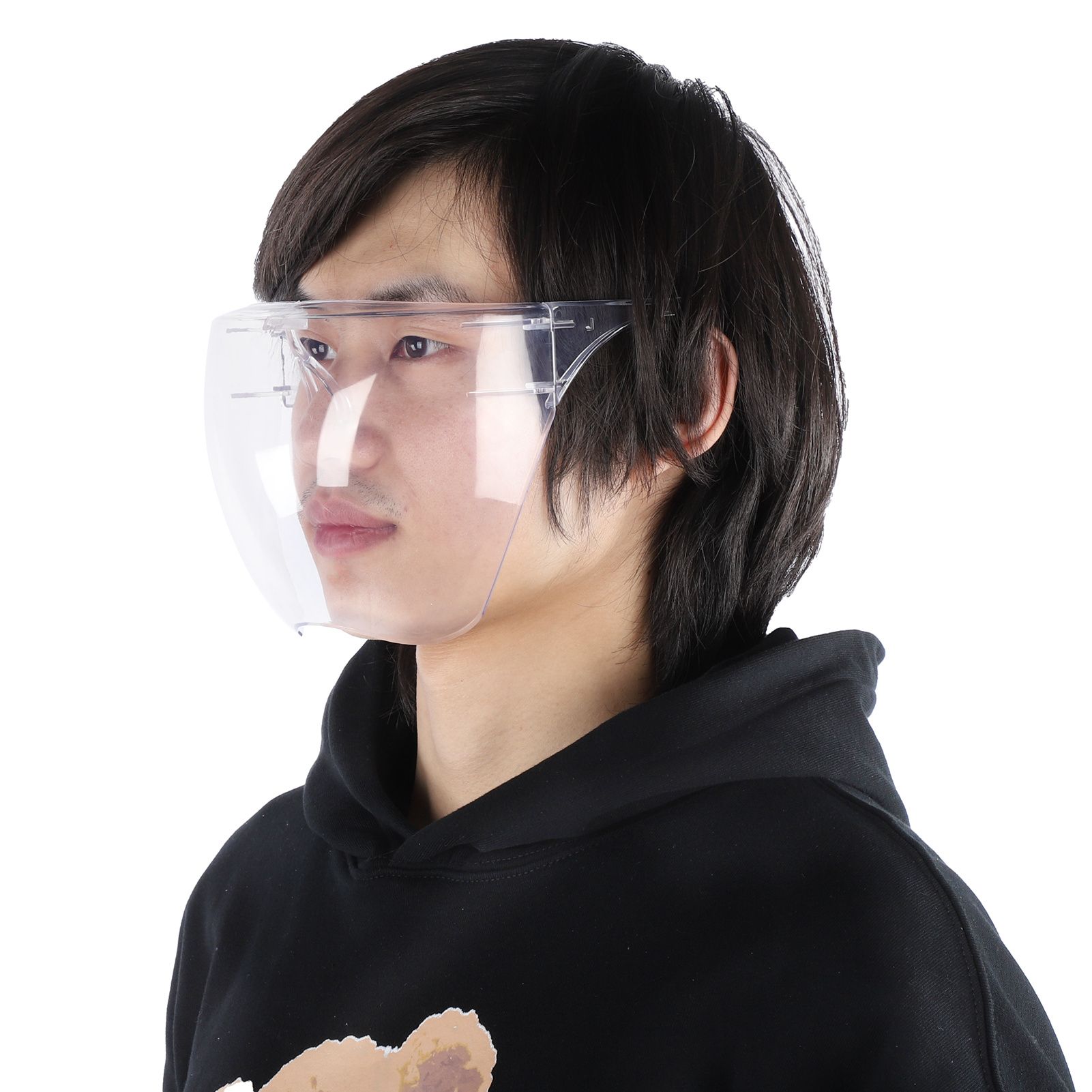 Anti-Fog Transparent Face Shield Full Face Covering Protective Visor for view 8