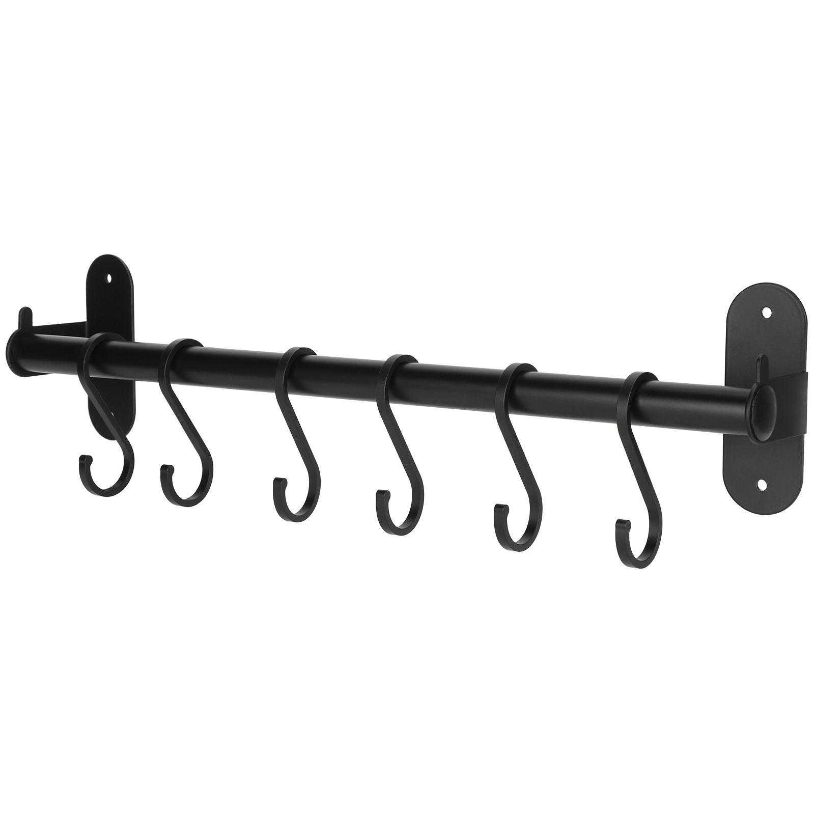 40cm 6 Hooks Pot Lid Hanger Punch WallMounted Storage Holder Kitchen Utensil view 2