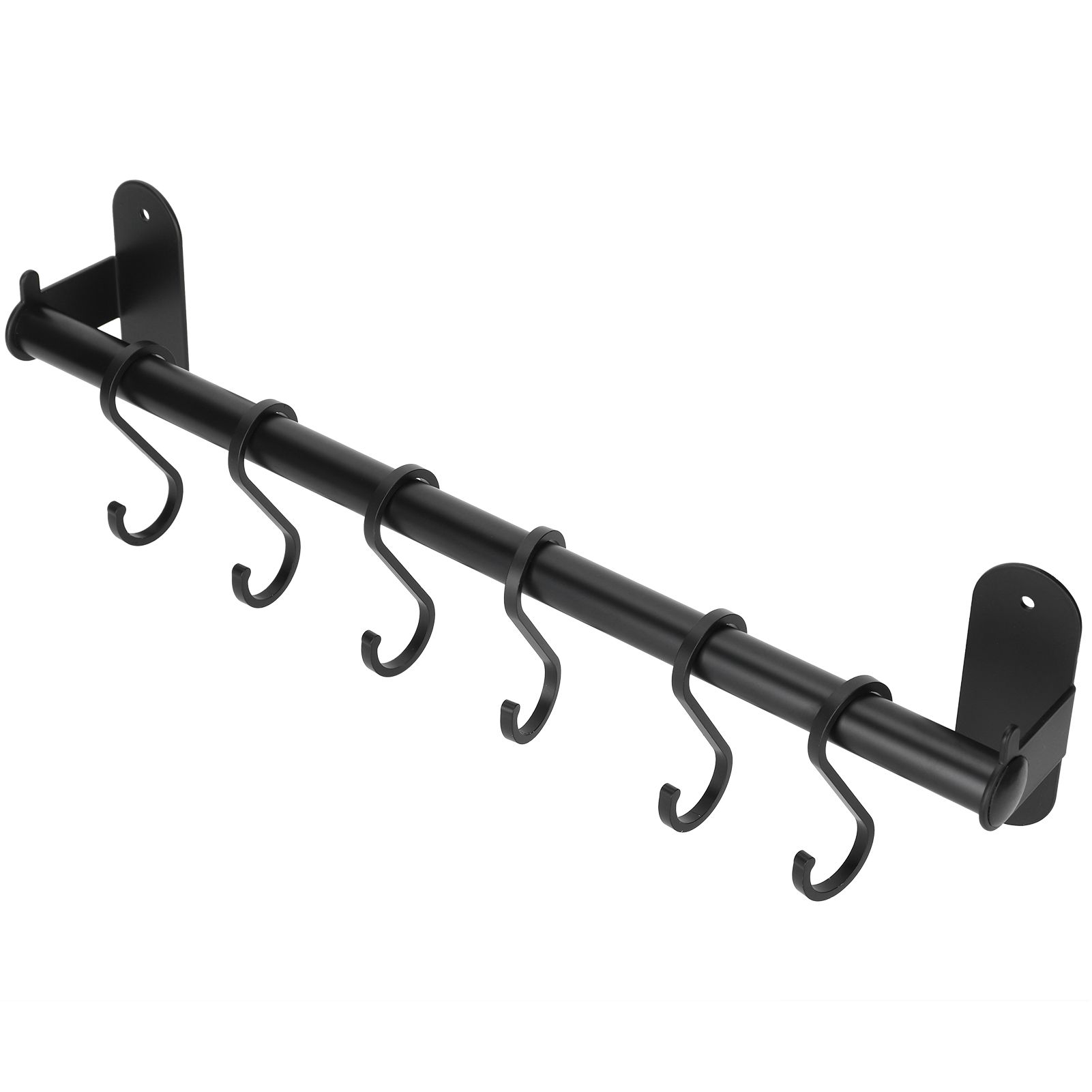 40cm 6 Hooks Pot Lid Hanger Punch WallMounted Storage Holder Kitchen Utensil view 7