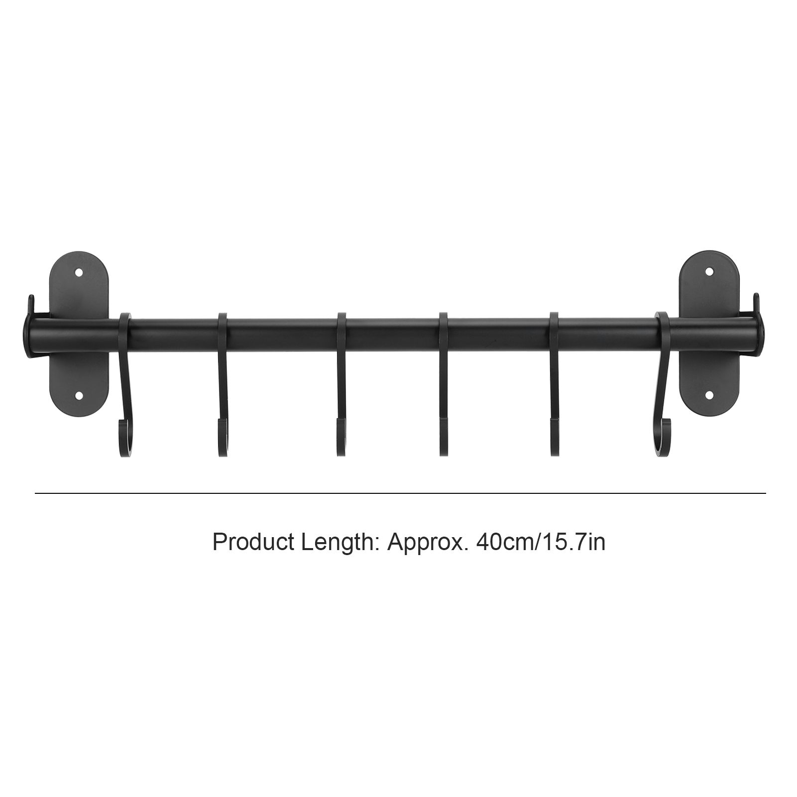 40cm 6 Hooks Pot Lid Hanger Punch WallMounted Storage Holder Kitchen Utensil view 14