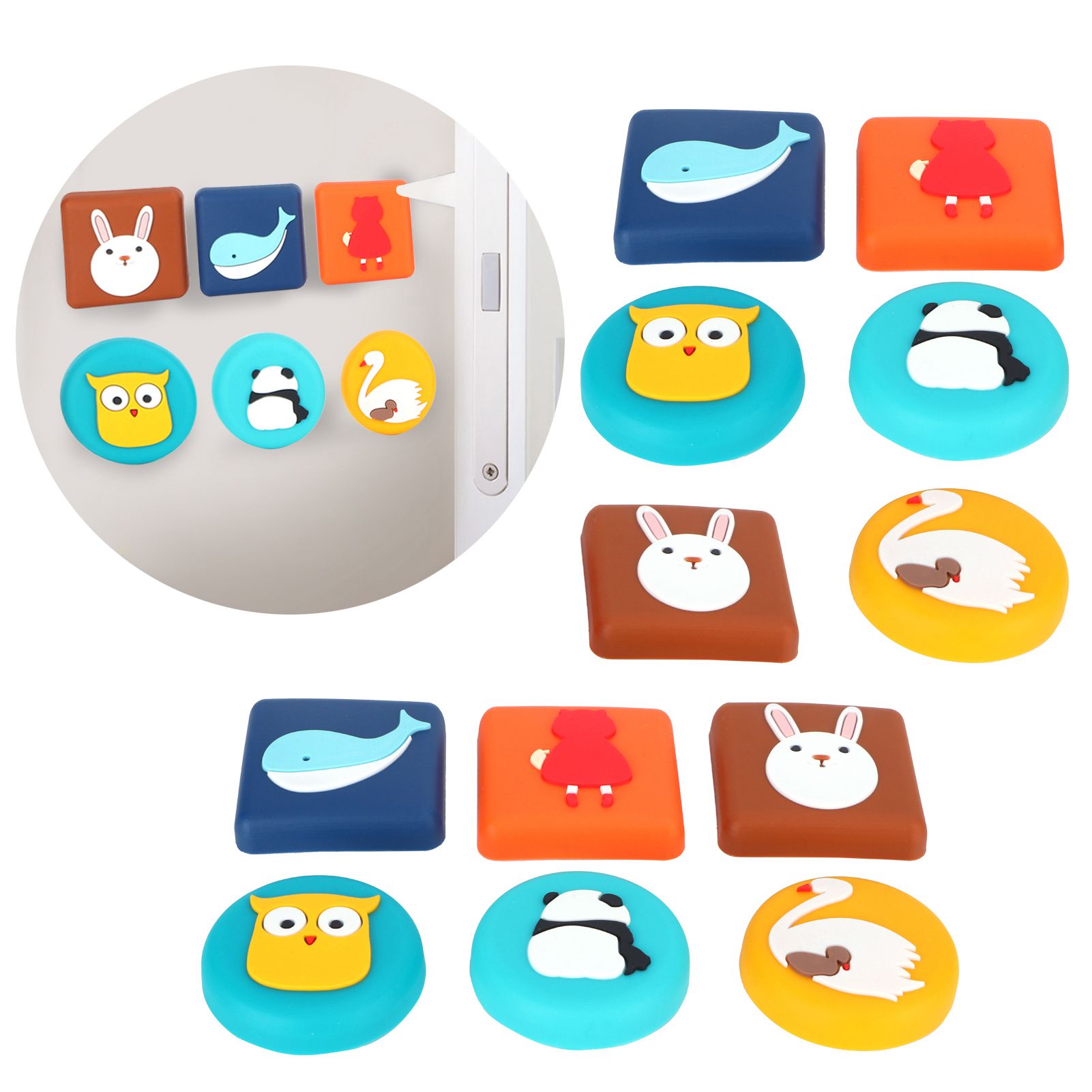 12pcs Silicone Anti Collision Door Bumper Shockproof Crash Pad Sticker for view 9