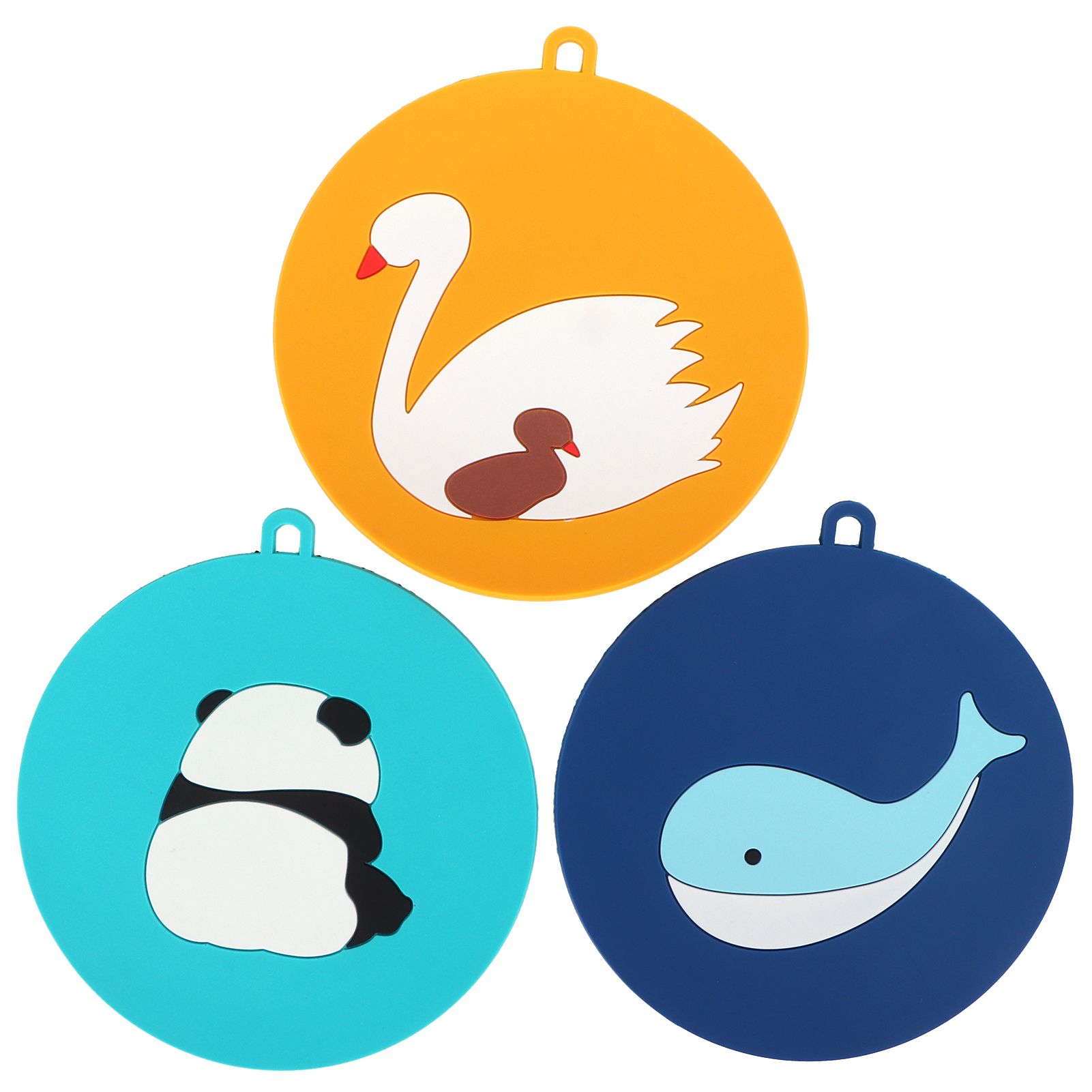 5PCS Silicone Placemat Cute Cartoon Animals Coaster Heat Resistant Table Mats view 14