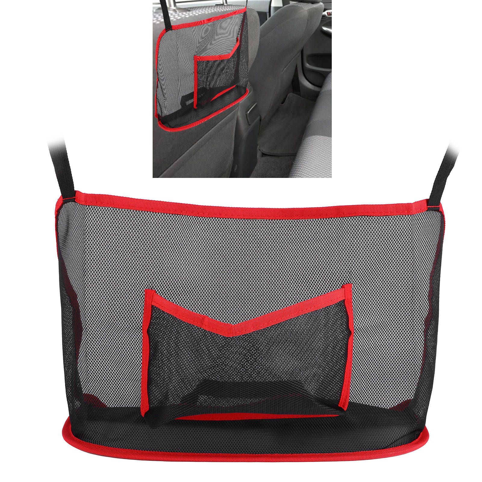 Handbag Holder Organizer Polyester Fiber Car Interior Seat Back Storage Net view 9