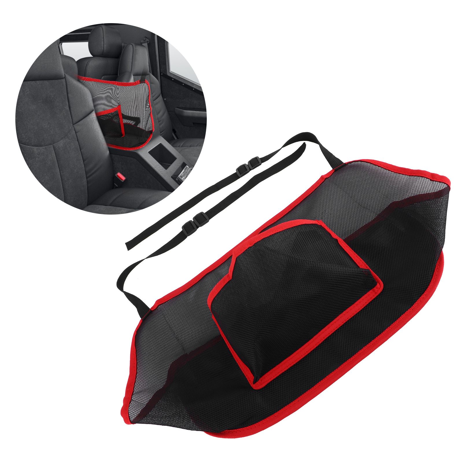 Handbag Holder Organizer Polyester Fiber Car Interior Seat Back Storage Net view 10