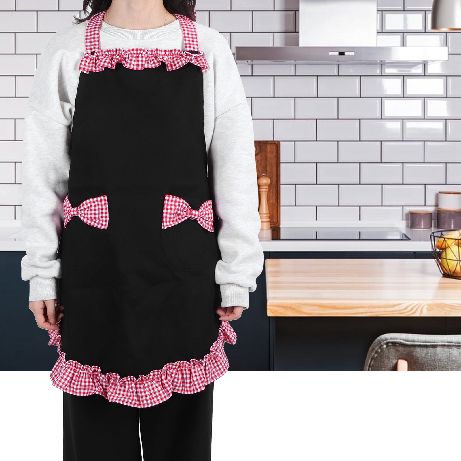 Bowknot Apron Multifunctional Cooking Oil‑Proof Waterproof Antifouling Apron view 9