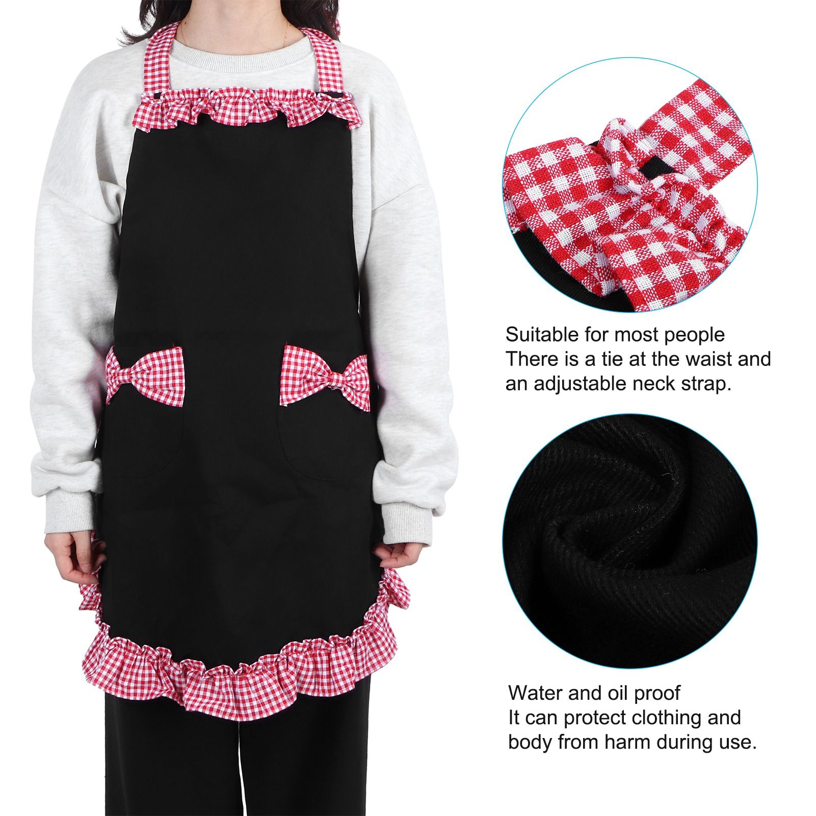 Bowknot Apron Multifunctional Cooking Oil‑Proof Waterproof Antifouling Apron view 15