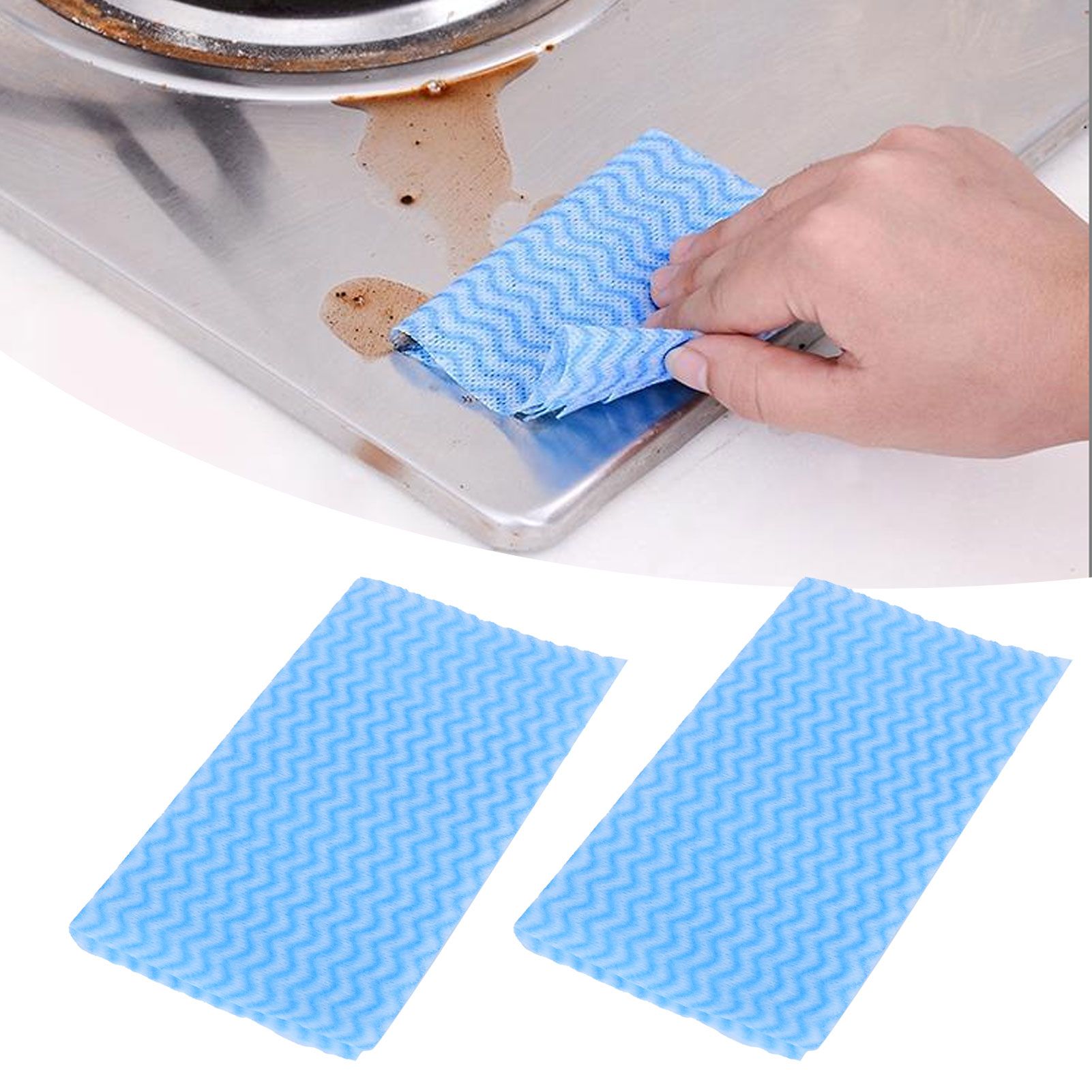 2Packs Disposable NonWoven Rag Washing Dish Towel Kitchen Cleaning Cloth view 10