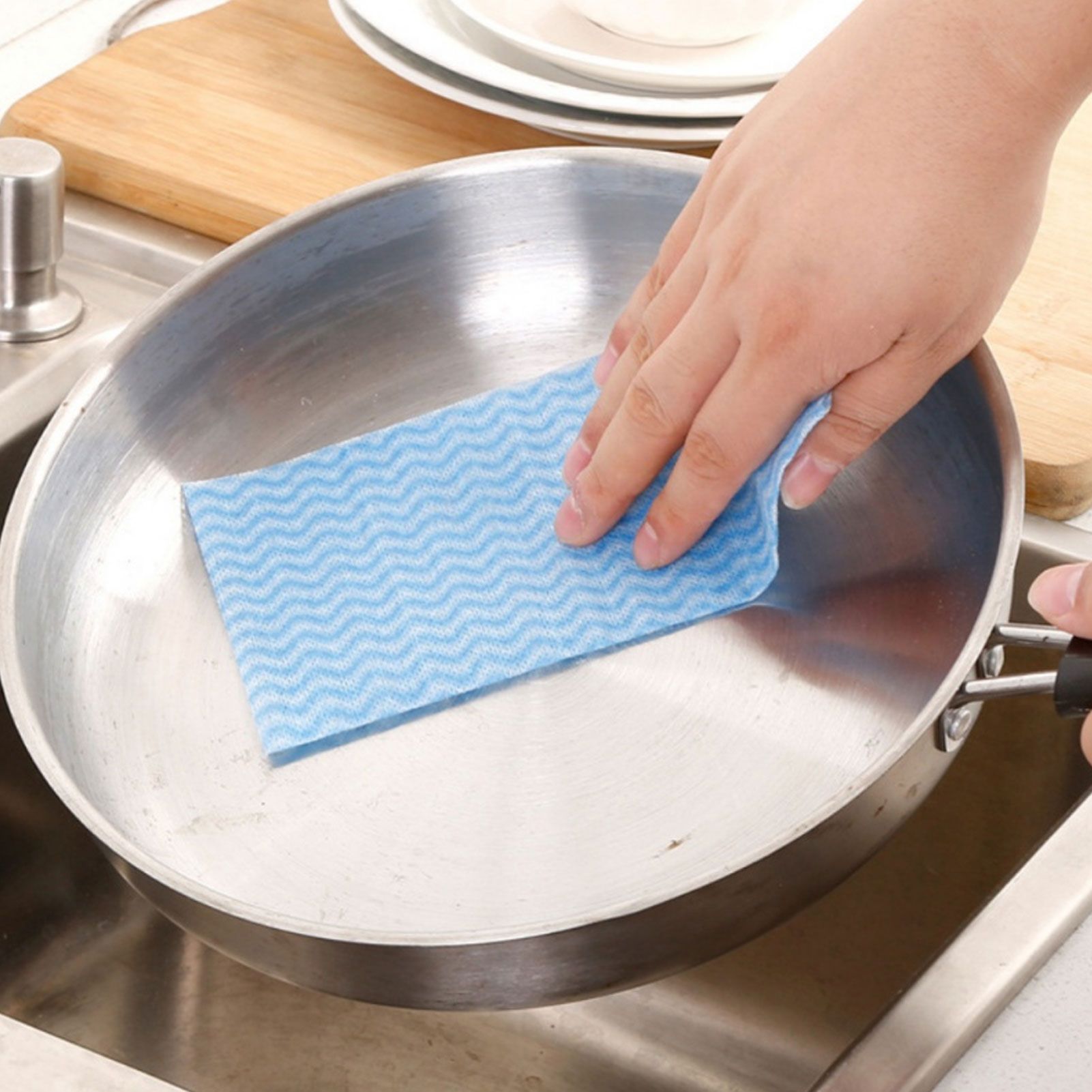 2Packs Disposable NonWoven Rag Washing Dish Towel Kitchen Cleaning Cloth view 15