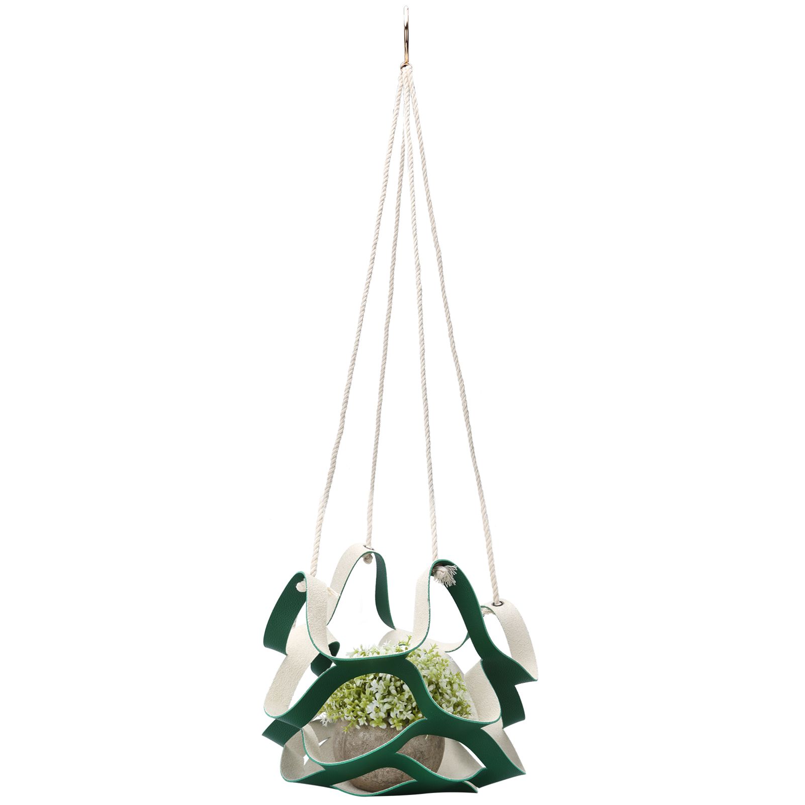 Plant Hanger PU Leather Wall Hanging Flower Pot Holder Basket Home Garden view 8