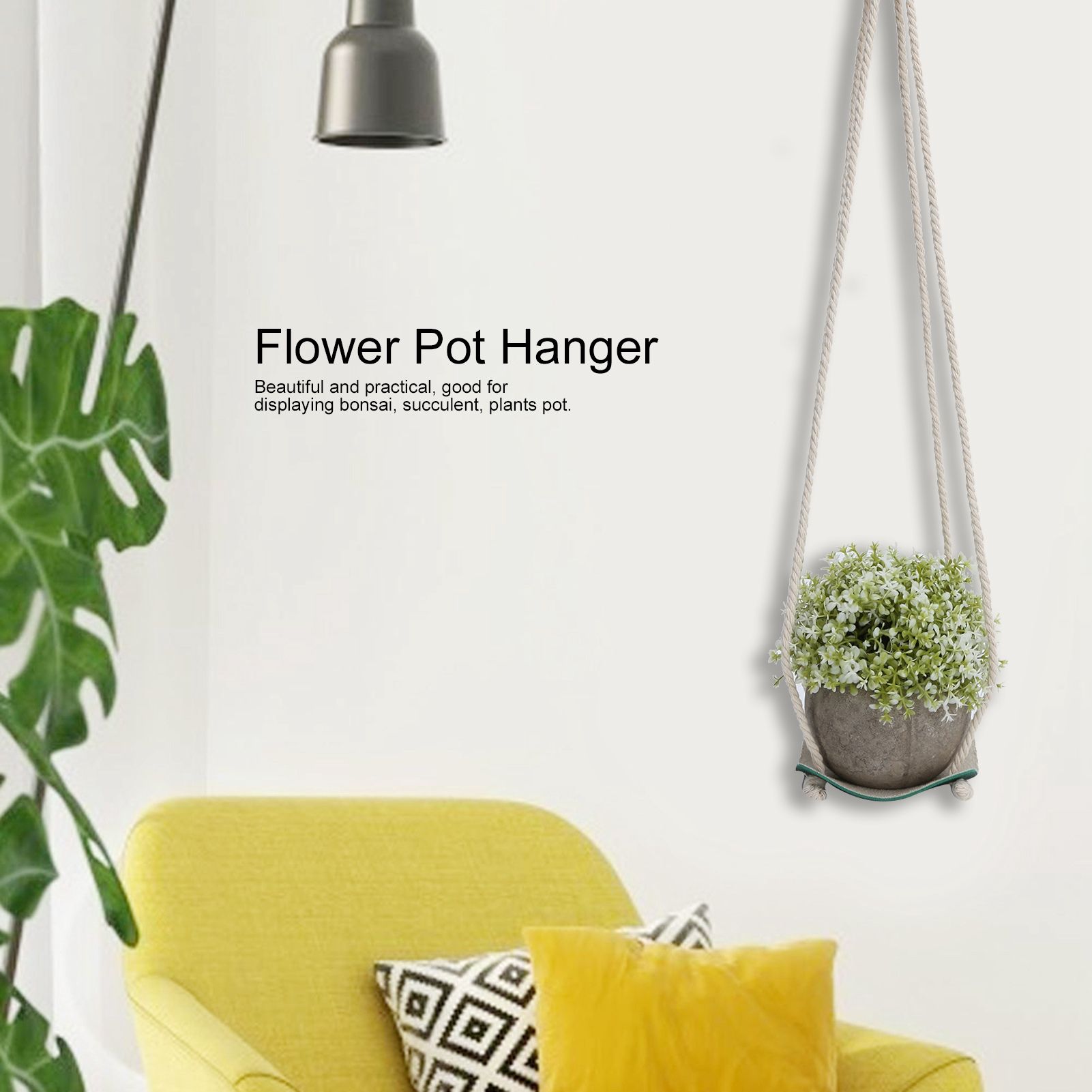 Plant Hanger Indoor Wall Hanging Flower Pot Holder Garden Courtyard Wall view 13