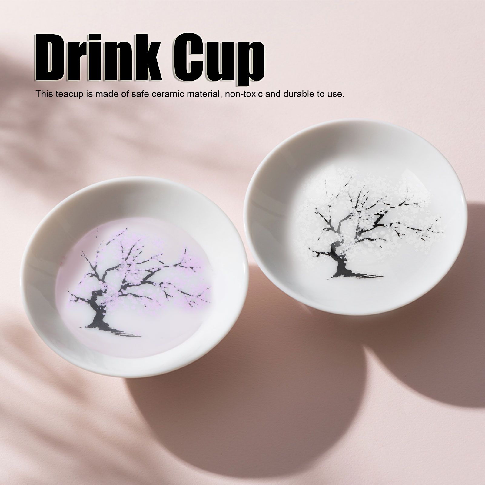 Ceramic Cup Japanese style Color Changing Sakura Tea Wine Cup Drinkware view 15