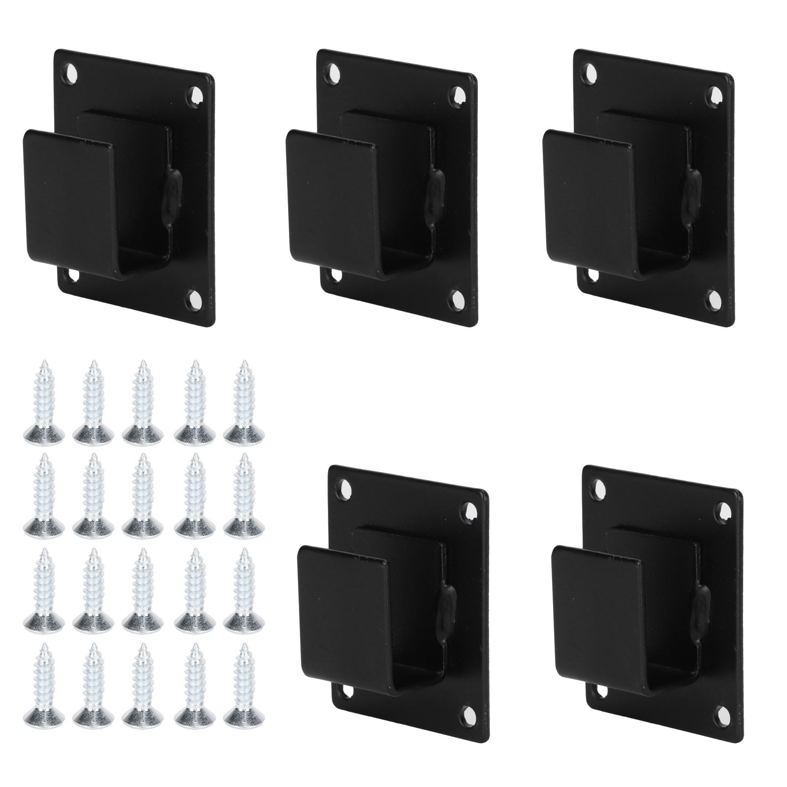 5pcs Wall Shelf Mount Bracket Display Shelf Hook Hanger Rack Tube Bar Holder