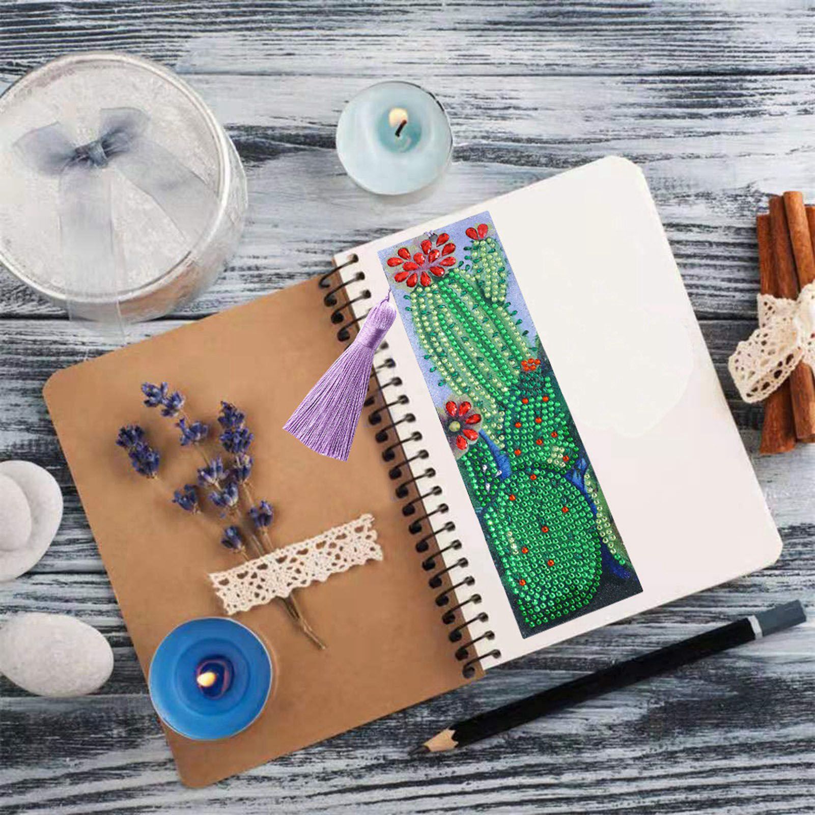 DIY Diamonds Painting Bookmarks Tassel Bookmark for Home Office School DIY view 15