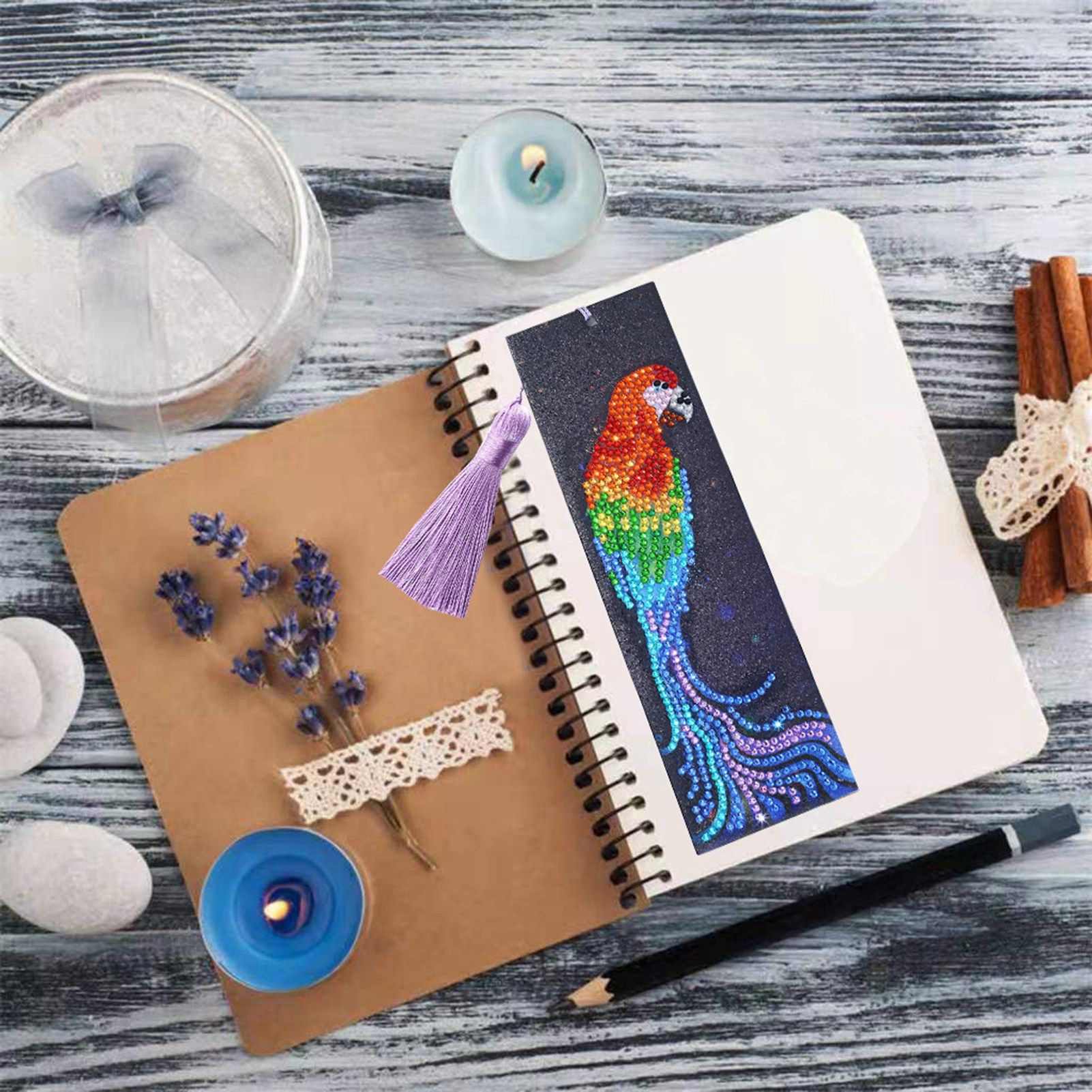 DIY Diamonds Painting Bookmarks Tassel Bookmark for Home Office School DIY view 15