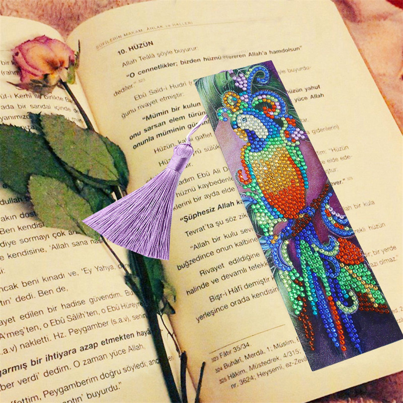 Diamonds Painting Bookmarks with Tassel Pendant Bookmark Art Craft for DIY view 15